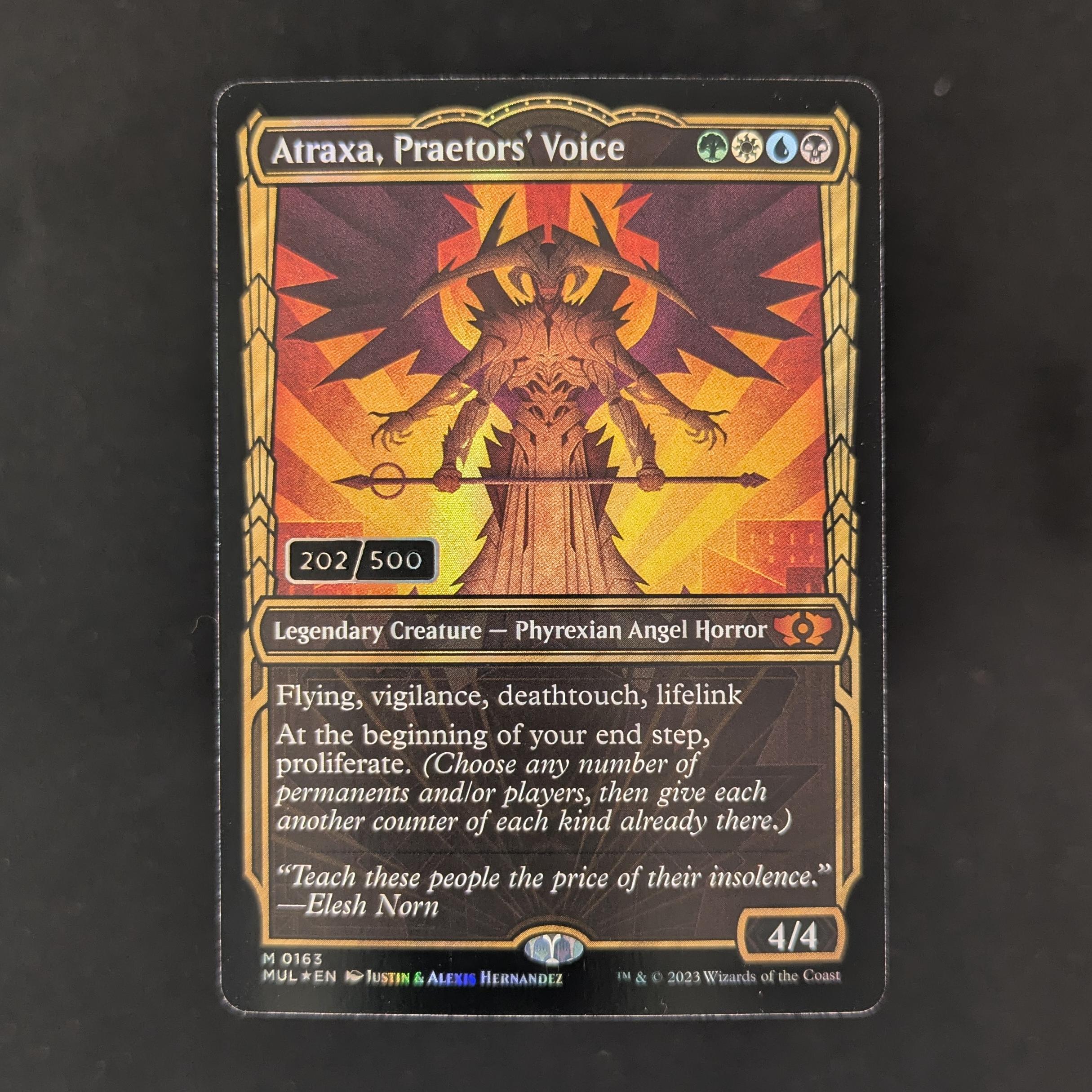 MTG Singles - [FOIL] Atraxa, Praetors' Voice (Serialized) - Multiverse Legends - NM, 202/500 - 