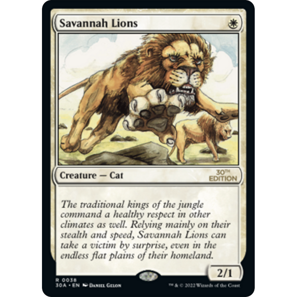 MTG Singles - Savannah Lions (Modern Frame) - 30th Anniversary Edition - 