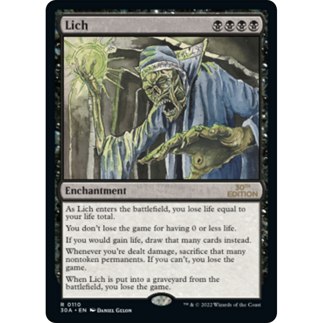 MTG Singles - Lich (Modern Frame) - 30th Anniversary Edition - 
