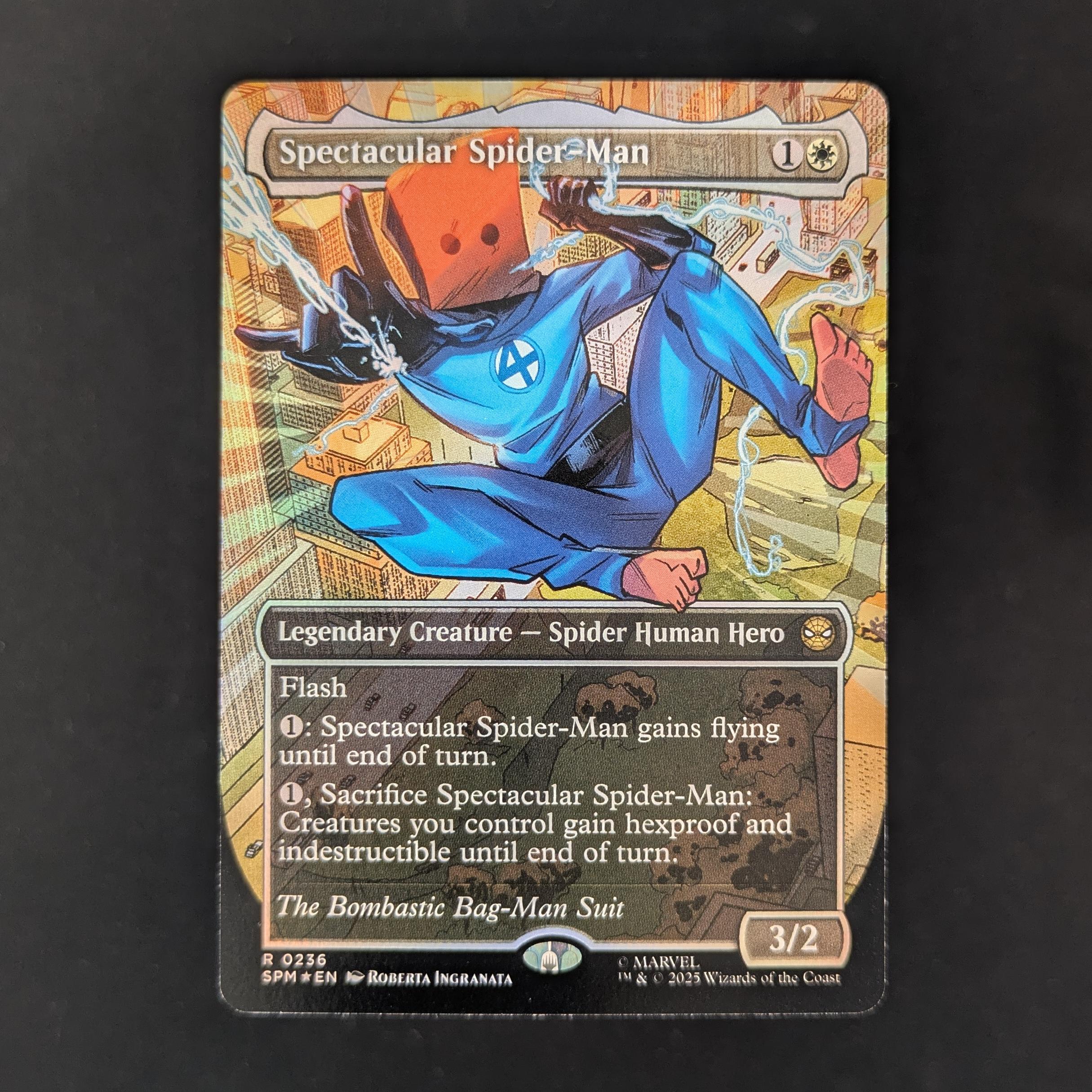 MTG Singles - [FOIL] Spectacular Spider-Man (Bag-Man Suit) - Marvel's Spider-Man: Extras - NM - 