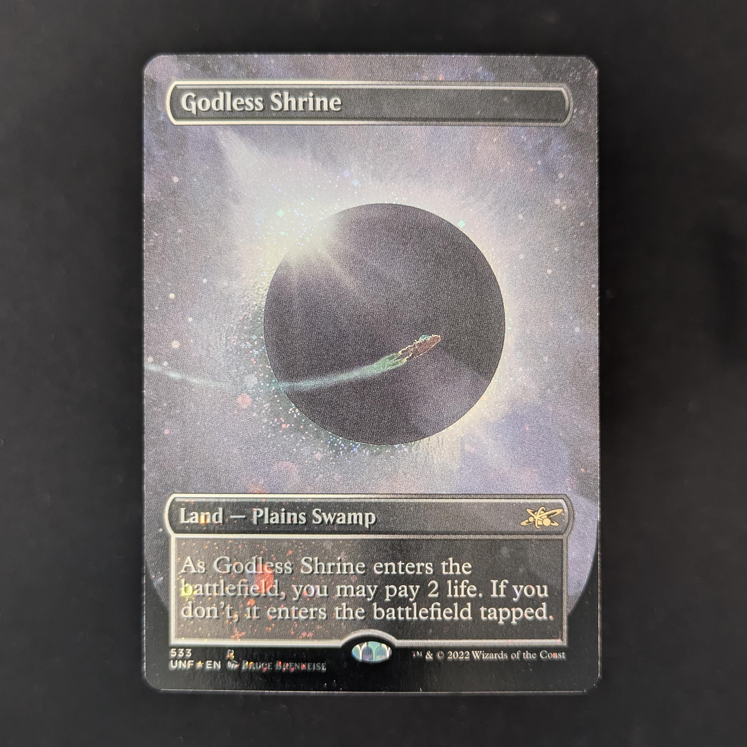 MTG Singles - [FOIL] Godless Shrine (Galaxy Foil) - Unfinity: Extras - NM - 