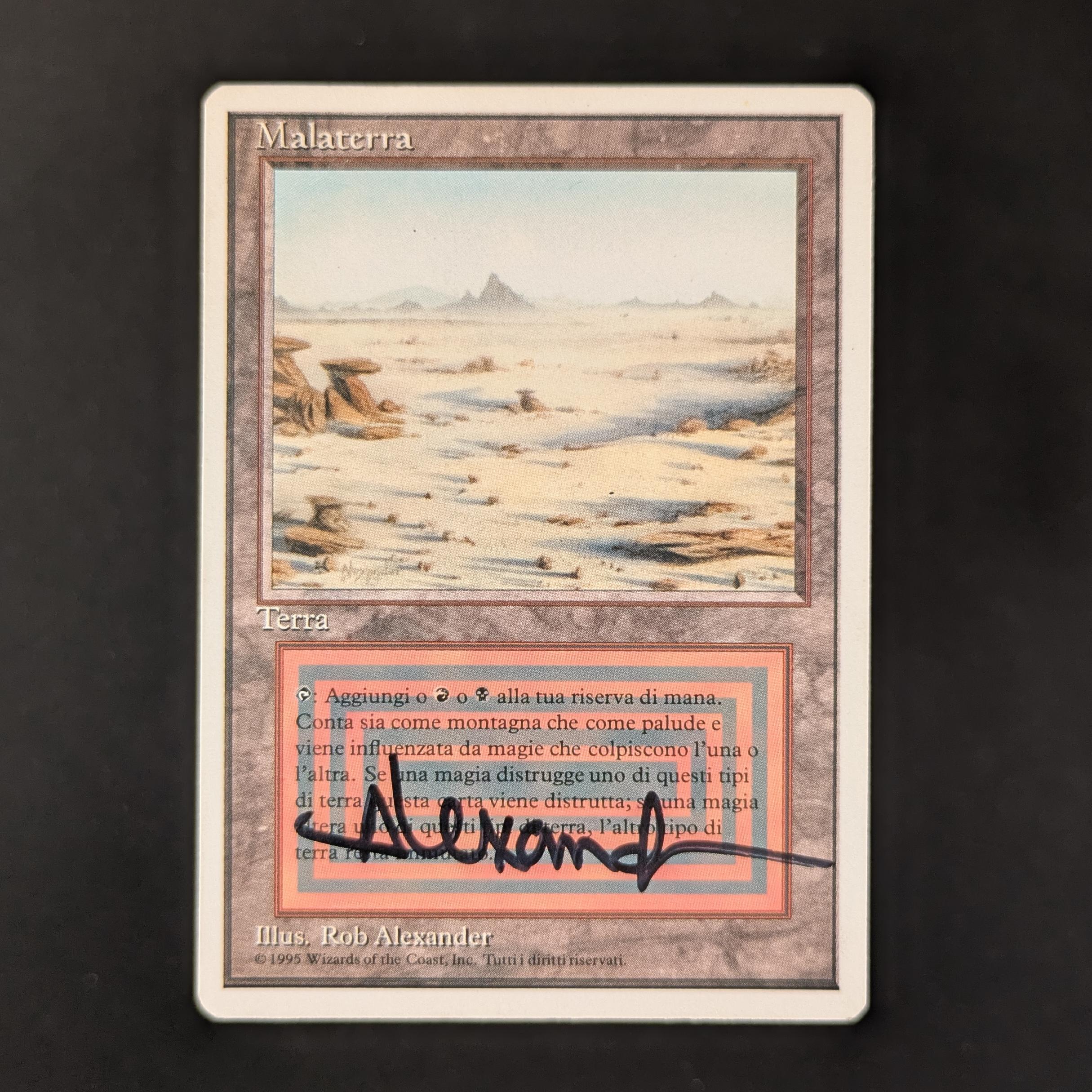 MTG Singles - Badlands - Foreign White Bordered - Italian - GD - BENT, SIGNED - 31464