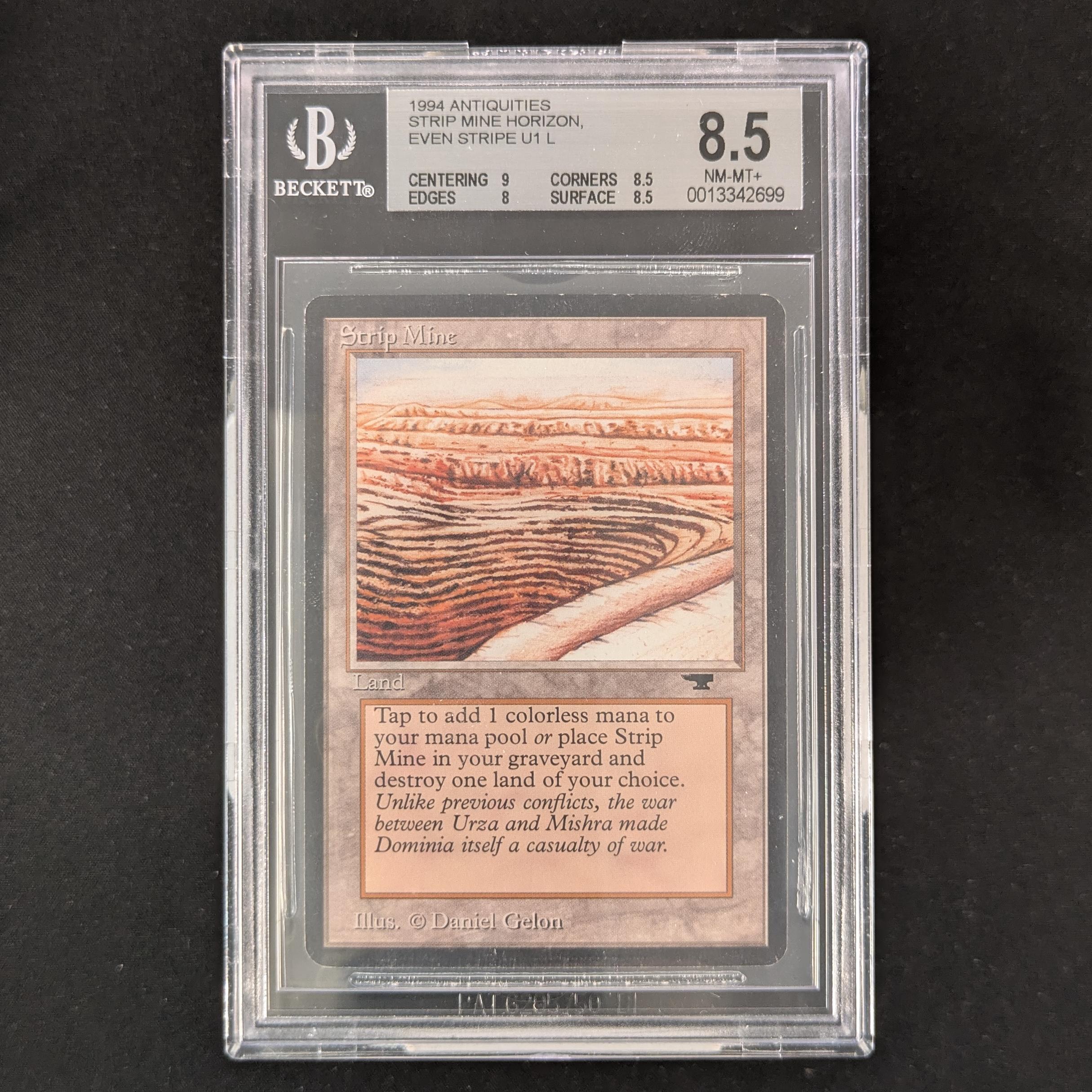 MTG Singles - Strip Mine (Even Horizon) - Antiquities - BGS 8.5 - 