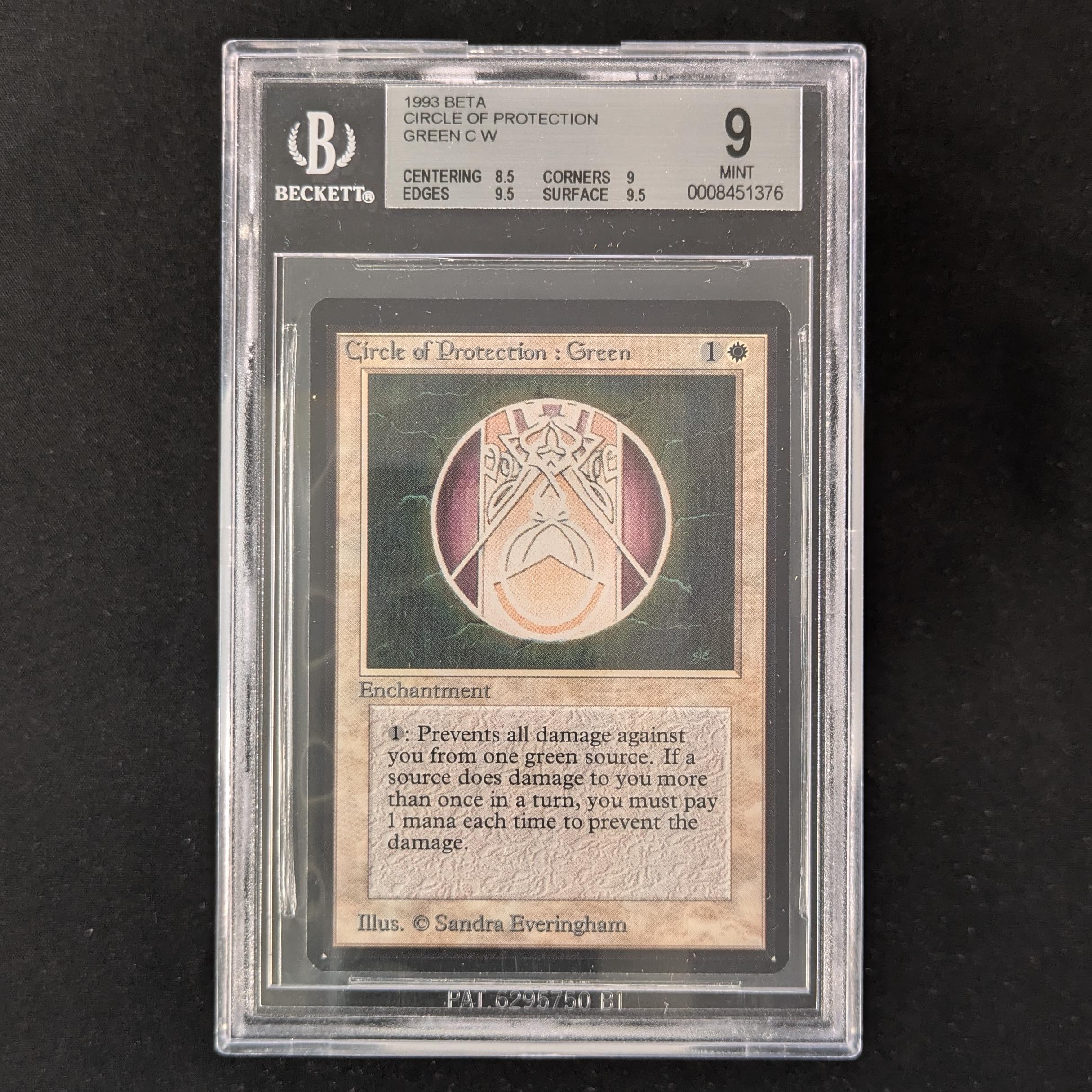 MTG Singles - Circle of Protection: Green - Beta - BGS 9 - 