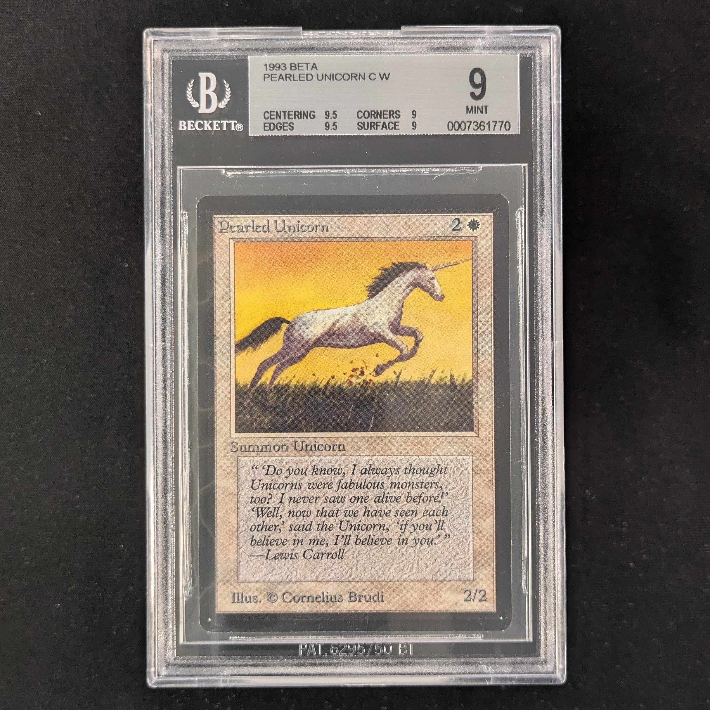 MTG Singles - Pearled Unicorn - Beta - BGS 9 - 