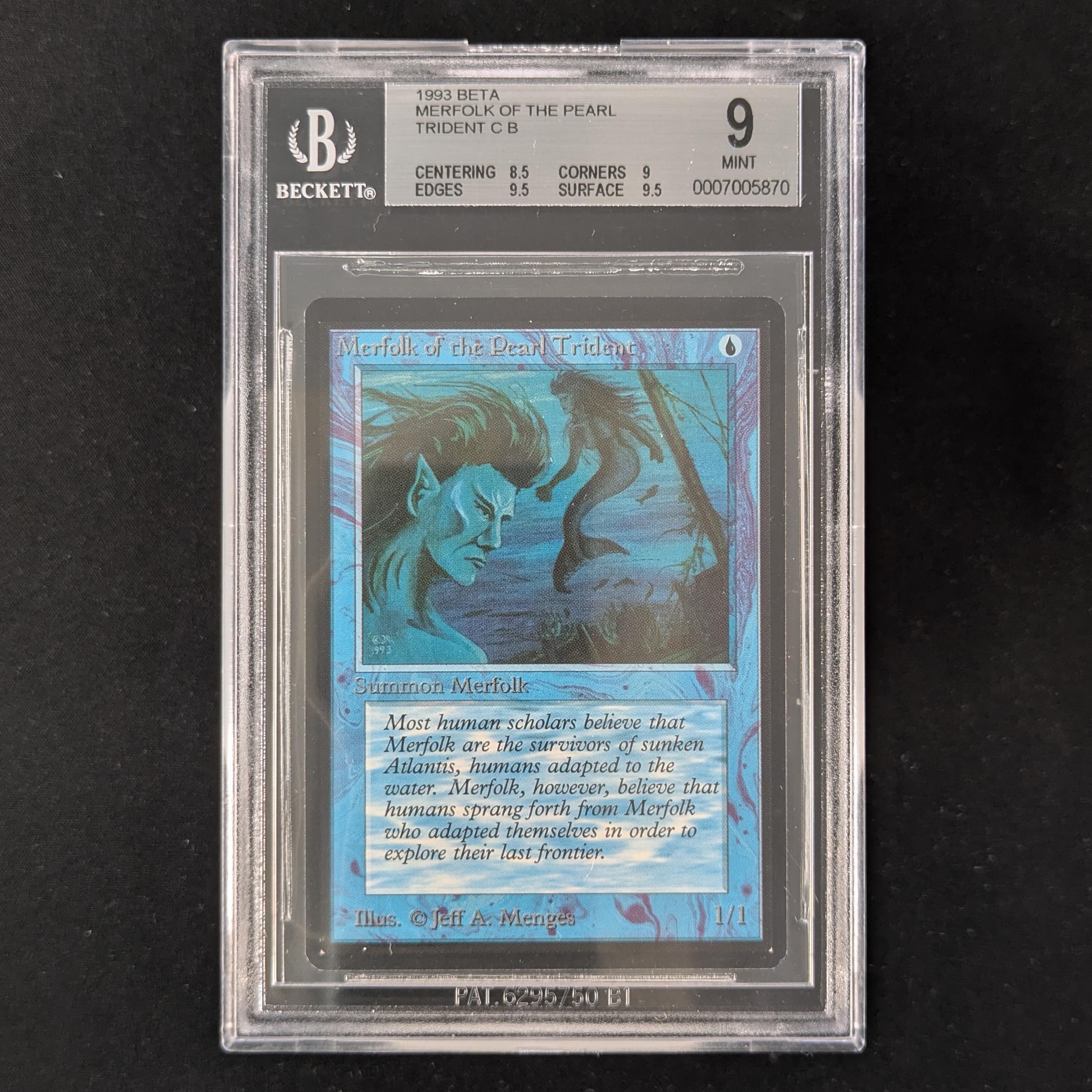 MTG Singles - Merfolk of the Pearl Trident - Beta - BGS 9 - 