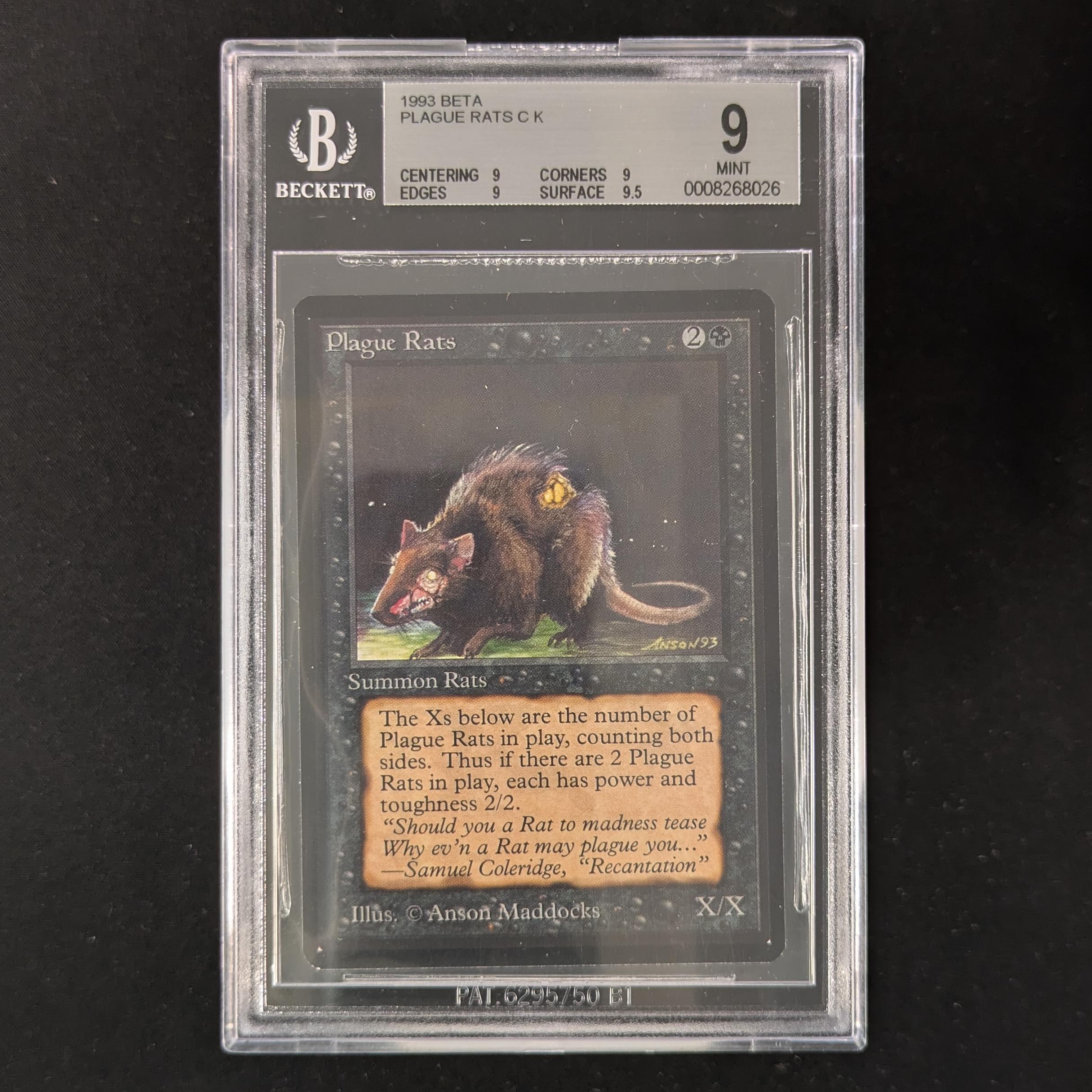 MTG Singles - Plague Rats - Beta - BGS 9 - 