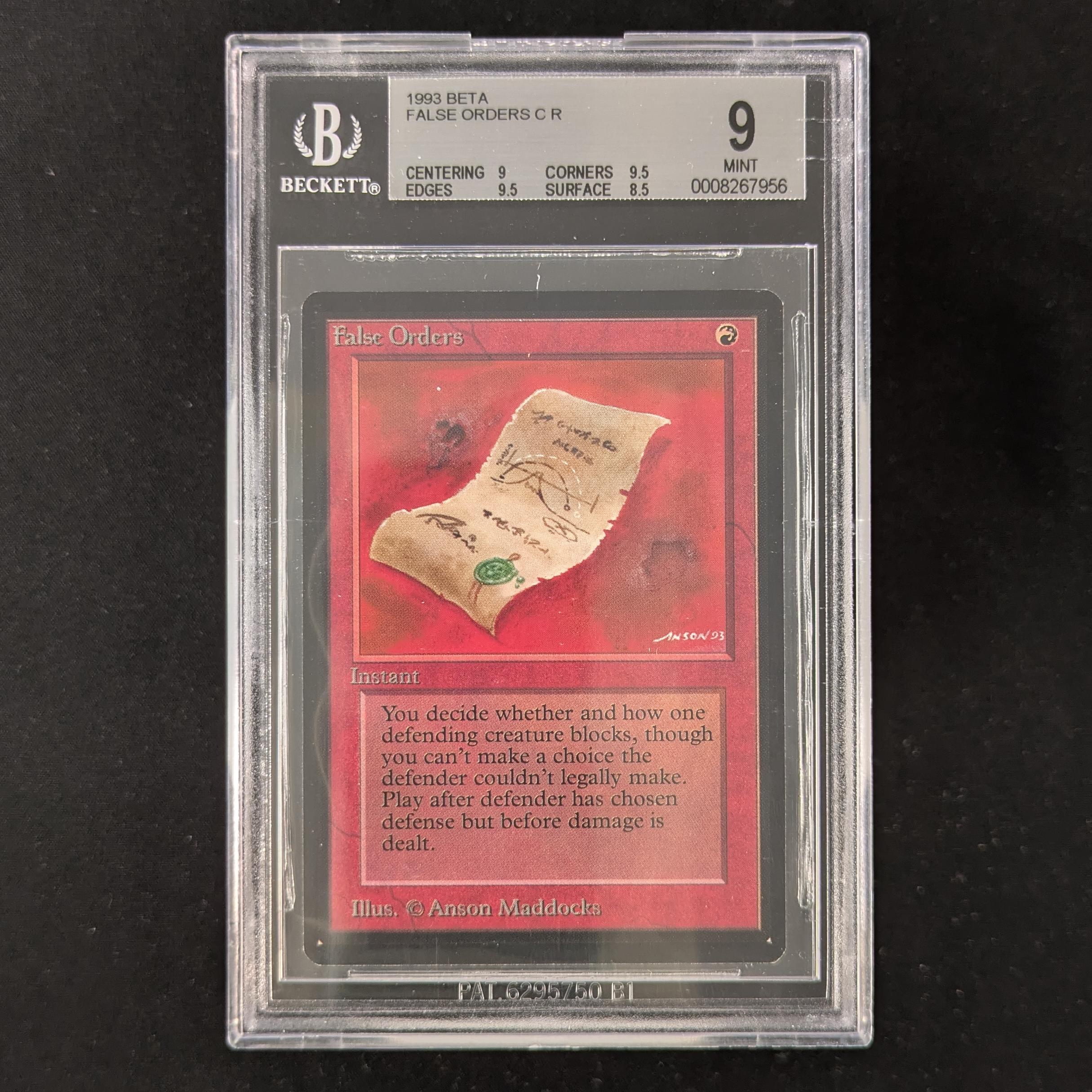 MTG Singles - False Orders - Beta - BGS 9 - 