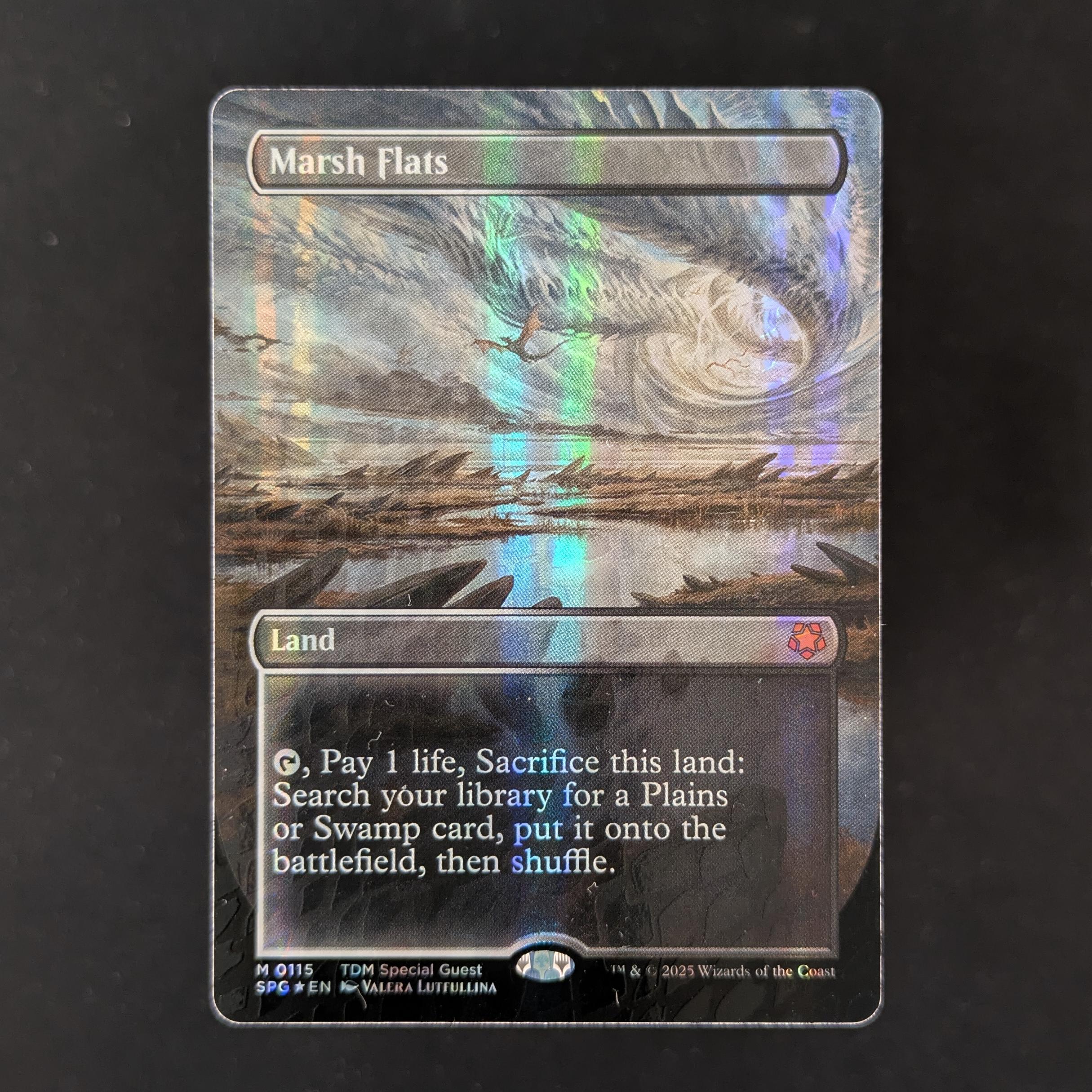 MTG Singles - [FOIL] Marsh Flats (Dragonscale Foil) - Special Guests - NM - 