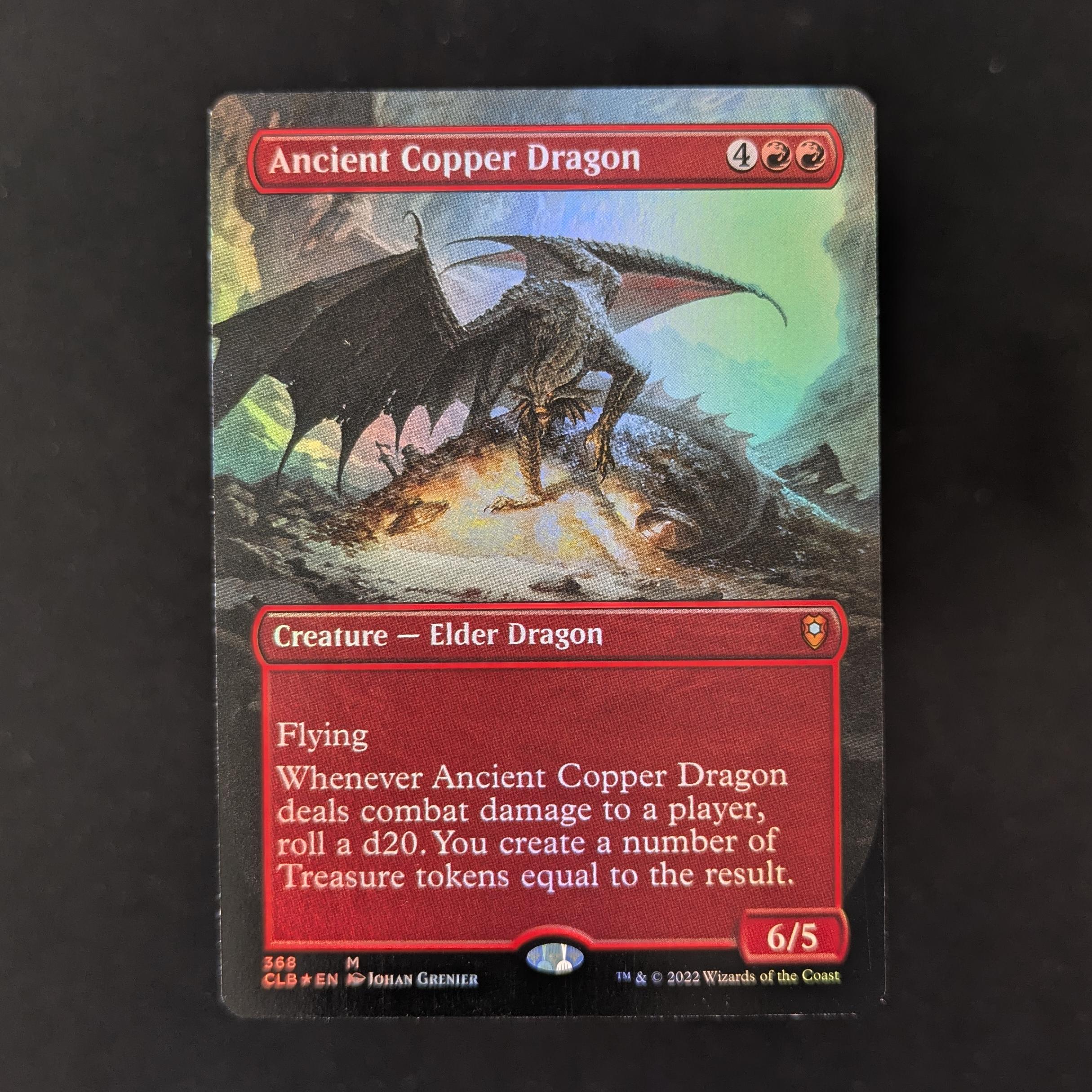 MTG Singles - [FOIL] Ancient Copper Dragon (V.1) - Commander Legends: Battle for Baldur's Gate: Extras - NM - 
