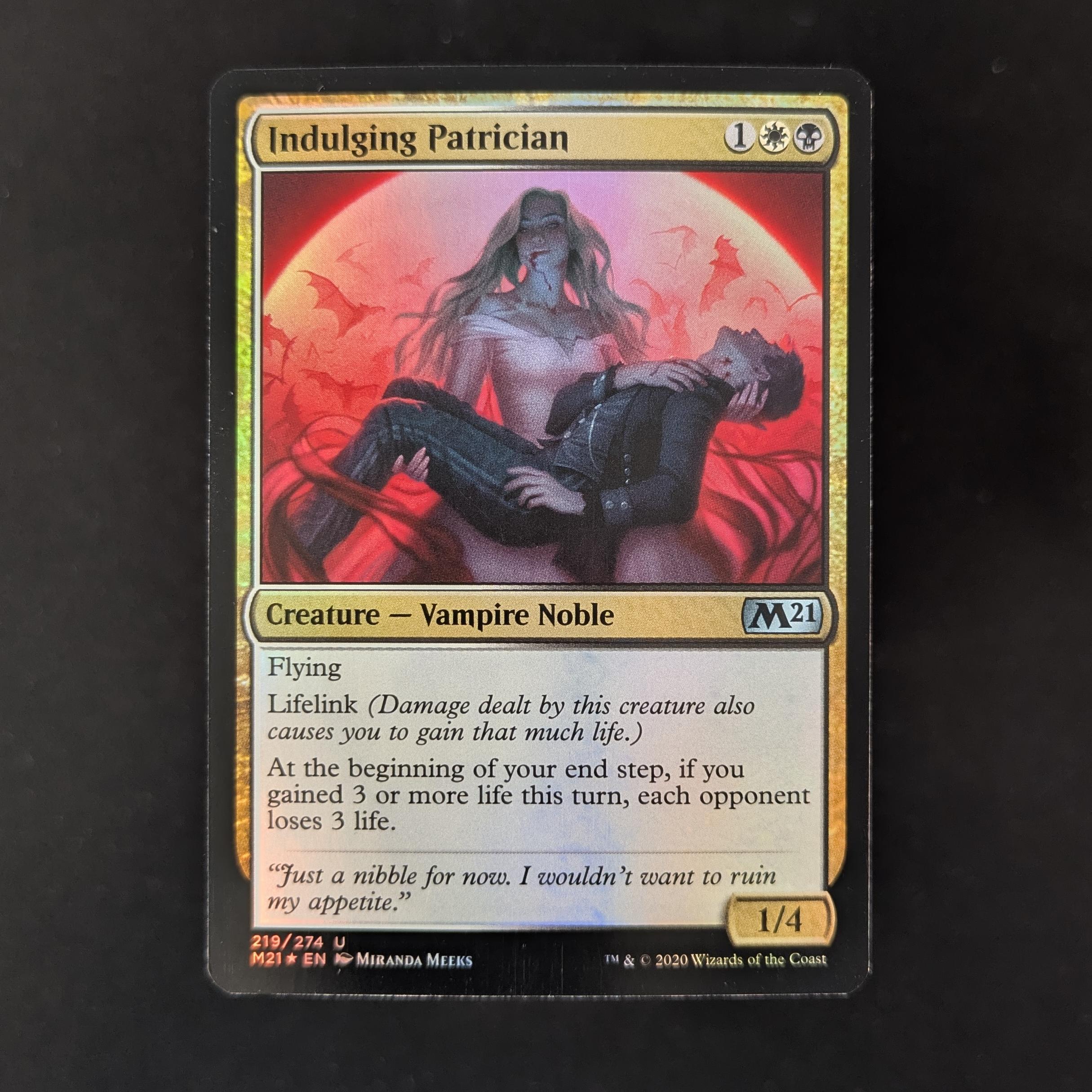 MTG Singles - Indulging Patrician Set - Artist Proof - SKETCHED BACK - 