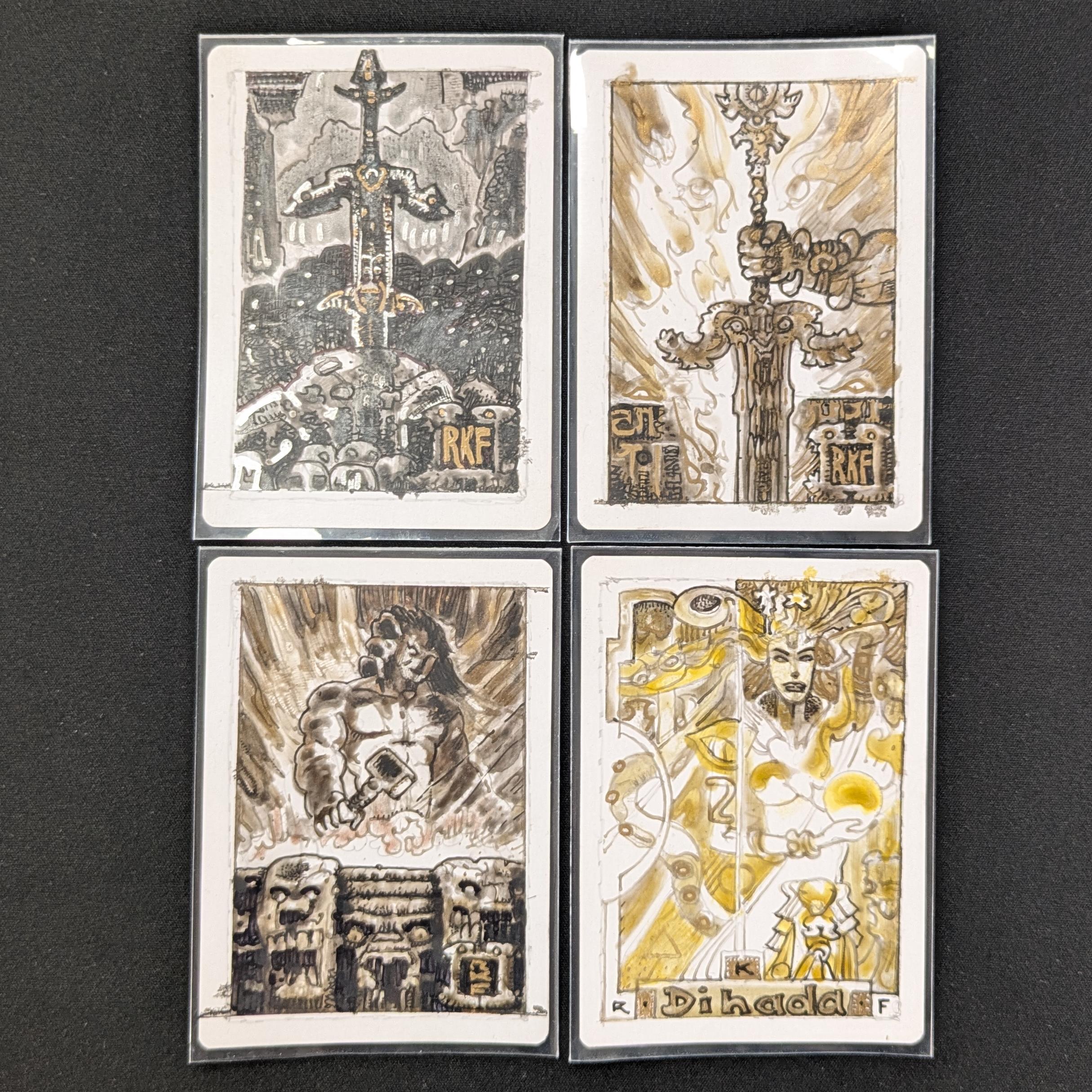 MTG Singles - Profane Tutor Set - Artist Proof - SIGNED; SKETCHED BACK - 