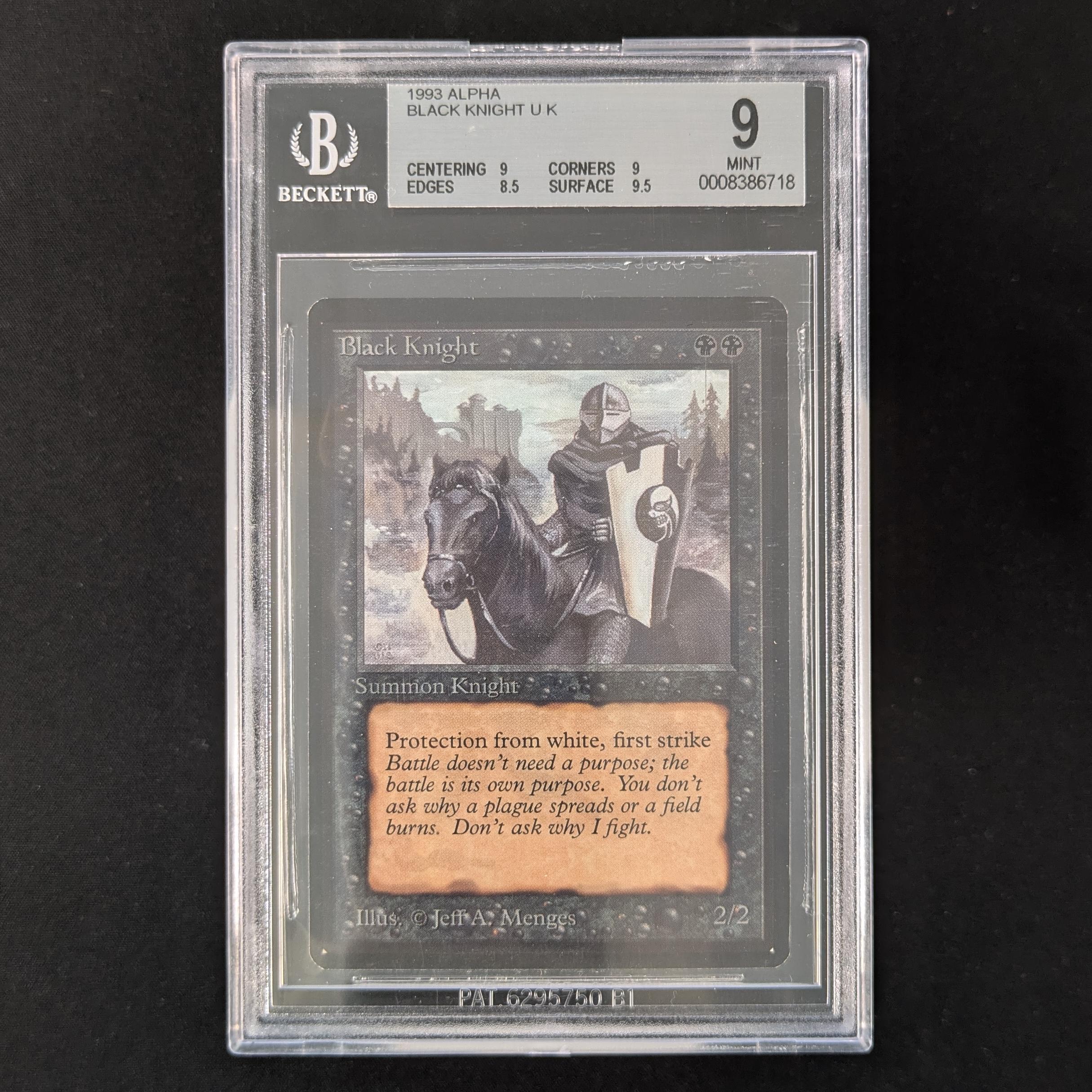 MTG Singles - Black Knight - Beta - BGS 9 - 