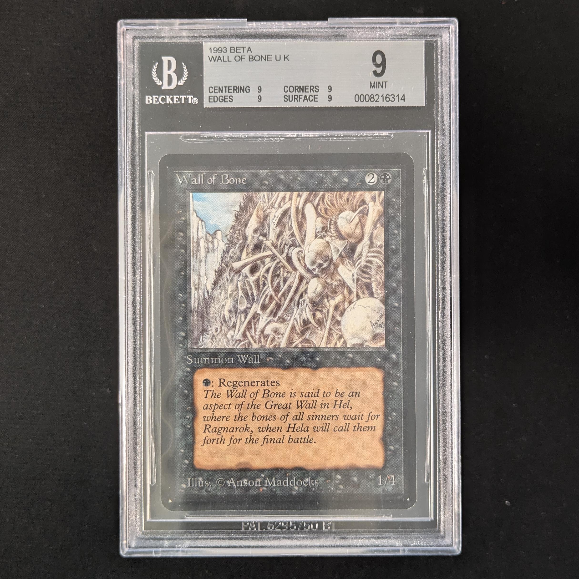 MTG Singles - Wall of Bone - Beta - BGS 9 - 