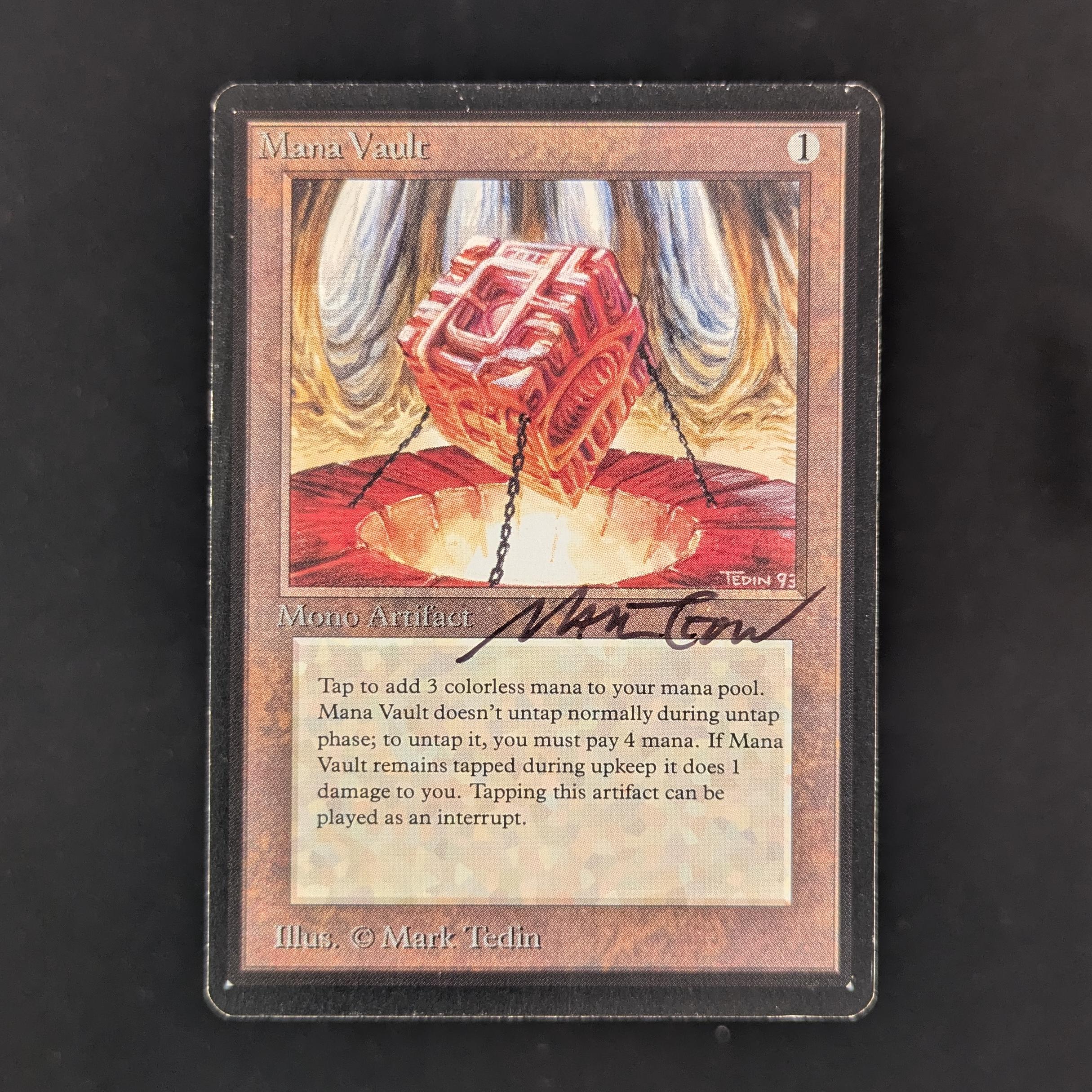 MTG Singles - Mana Vault - Beta - GD - SIGNED - 31885
