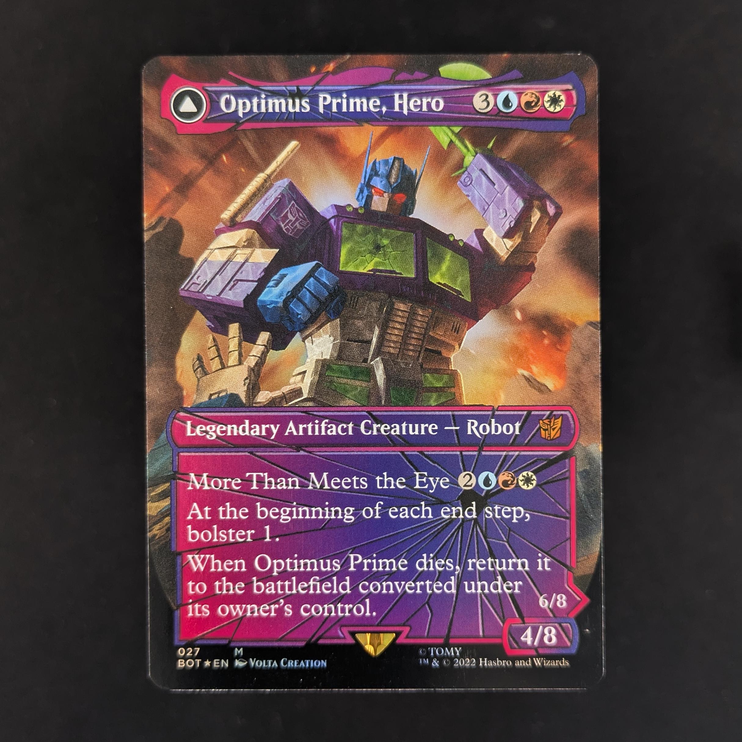 MTG Singles - [FOIL] Optimus Prime, Hero // Optimus Prime, Autobot Leader - Universes Beyond: Transformers - NM - 