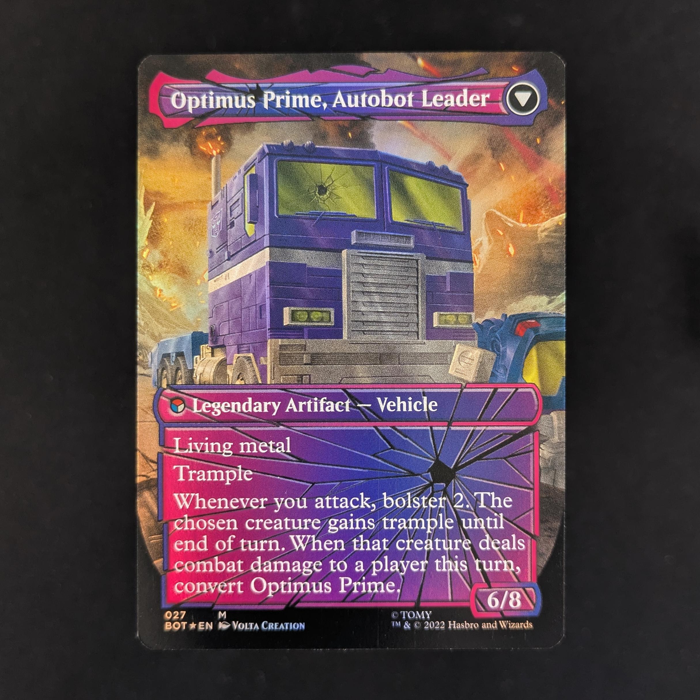 MTG Singles - [FOIL] Optimus Prime, Hero // Optimus Prime, Autobot Leader - Universes Beyond: Transformers - NM - 