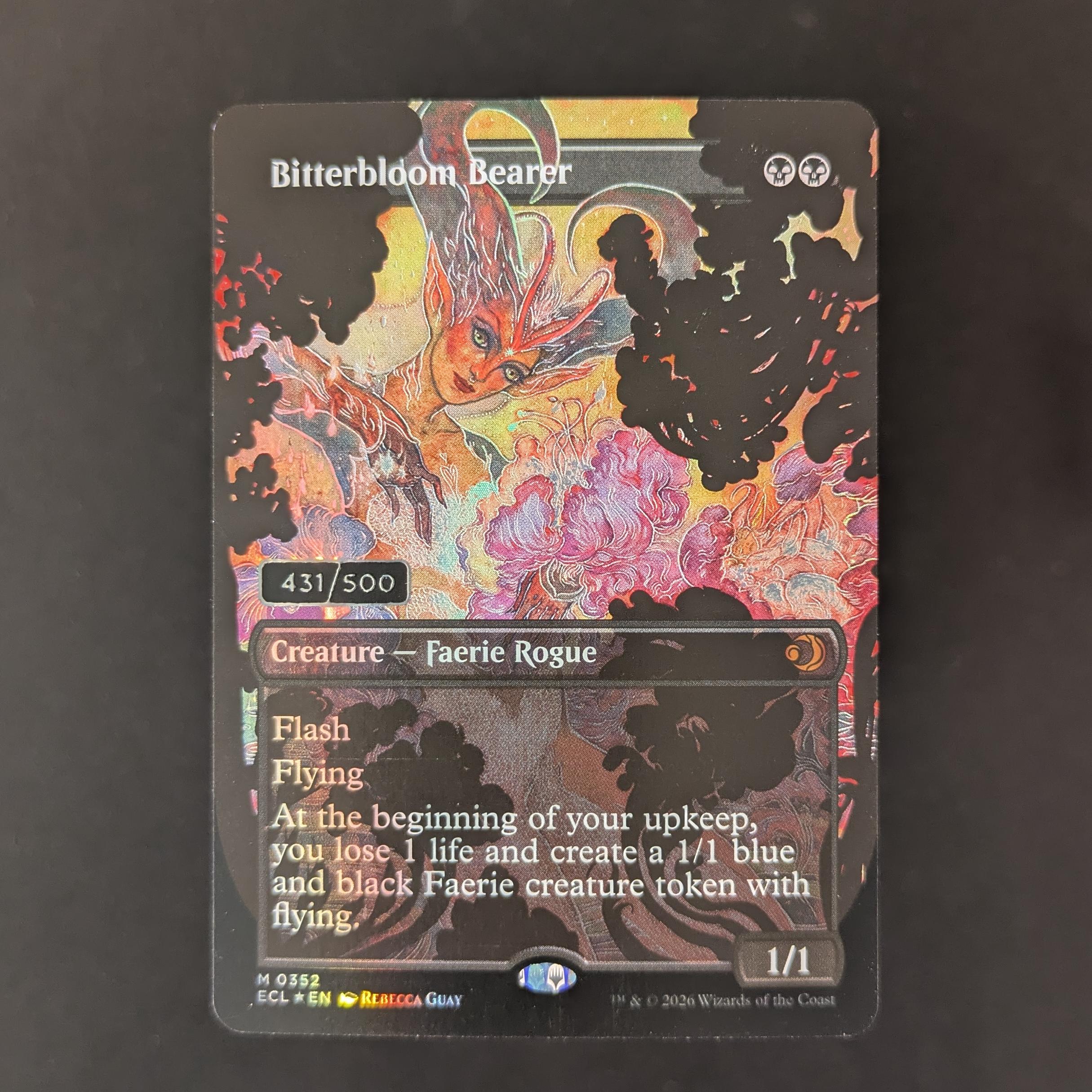 MTG Singles - [FOIL] Bitterbloom Bearer (Double Rainbow Foil) - Lorwyn Eclipsed: Extras - NM - 431/500 - 