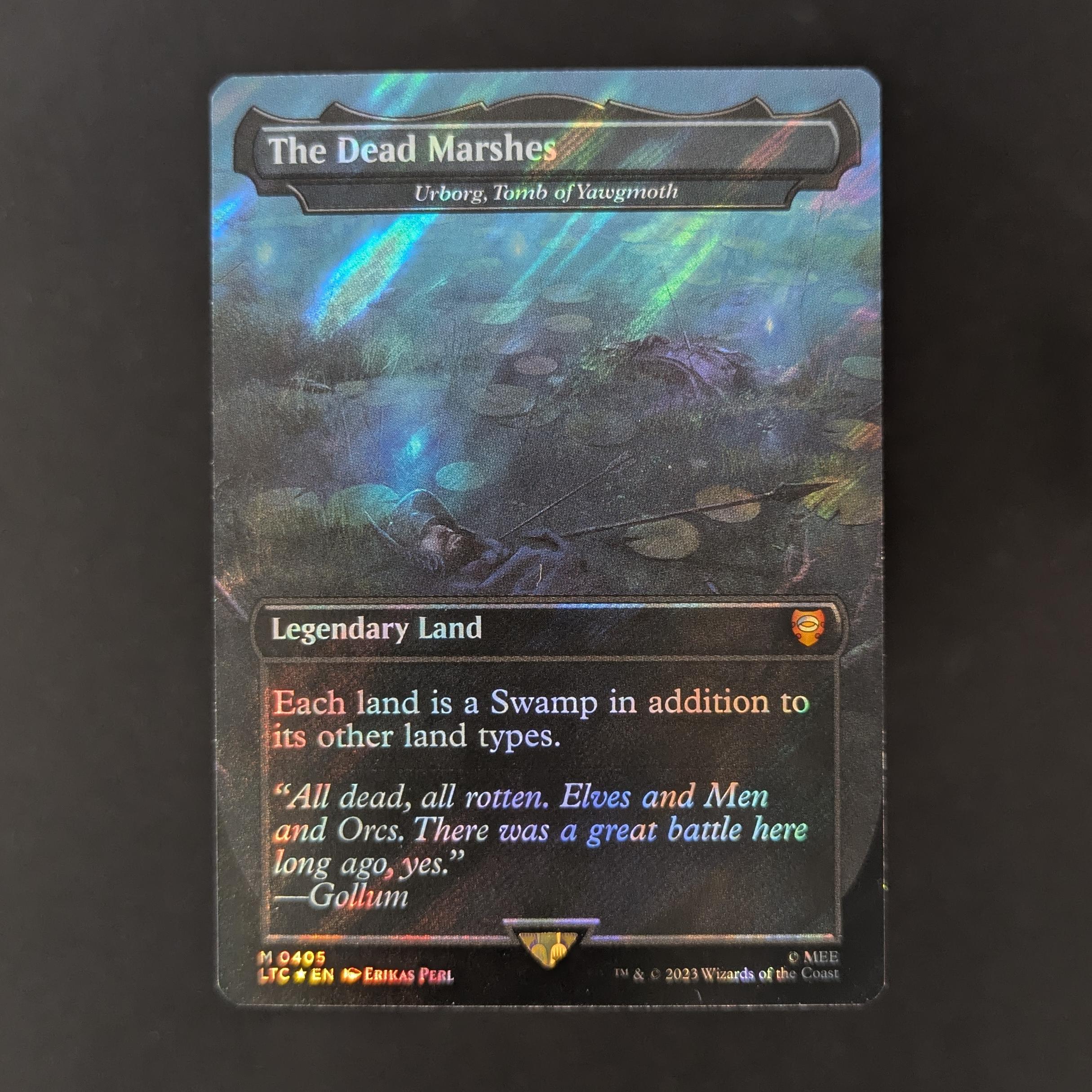 MTG Singles - [FOIL] Urborg, Tomb of Yawgmoth (Surge Foil) - Commander: The Lord of the Rings: Tales of Middle-earth: Extras - EX - 