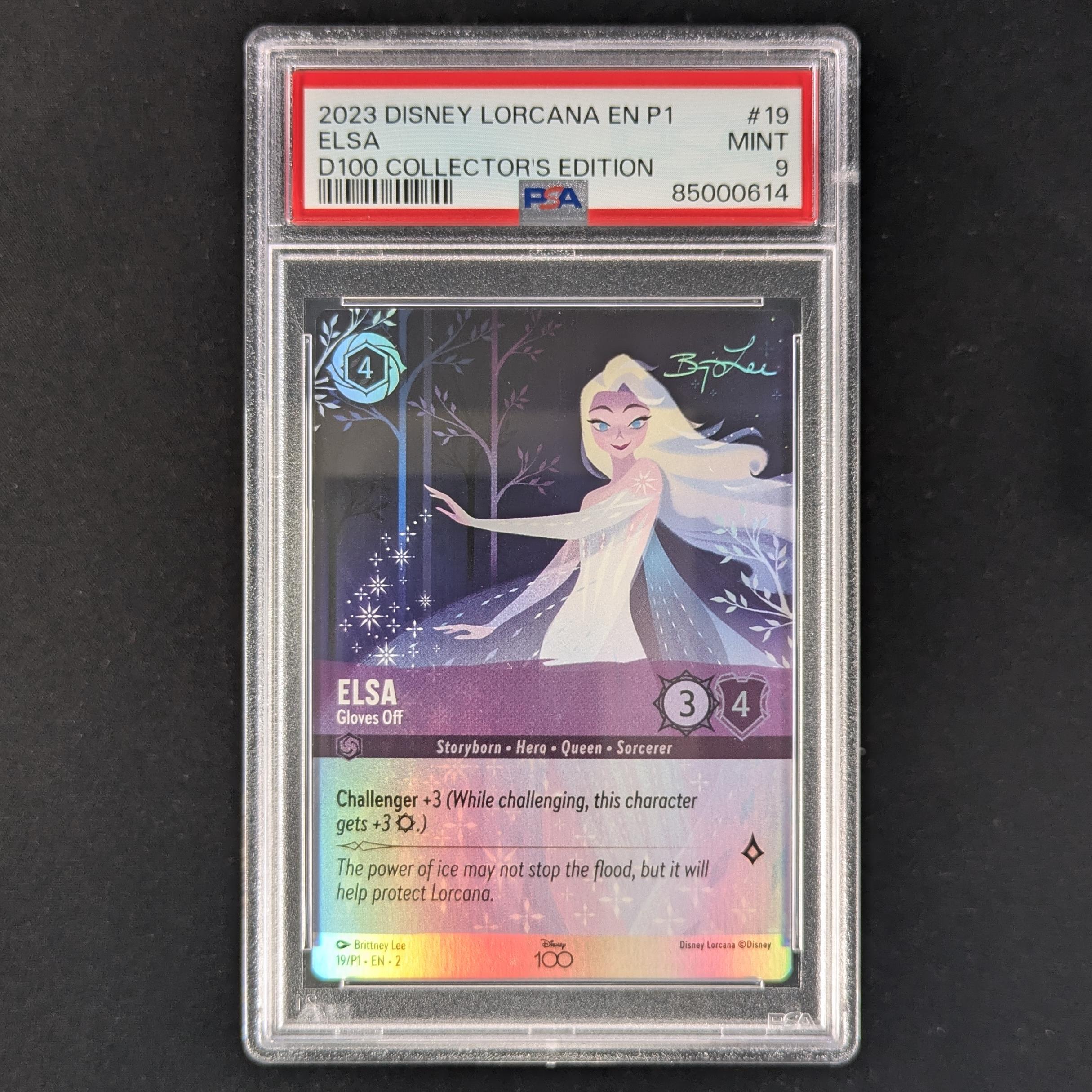 Lorcana Singles - Elsa - Gloves Off - Promos Year 1 - PSA 9 - 