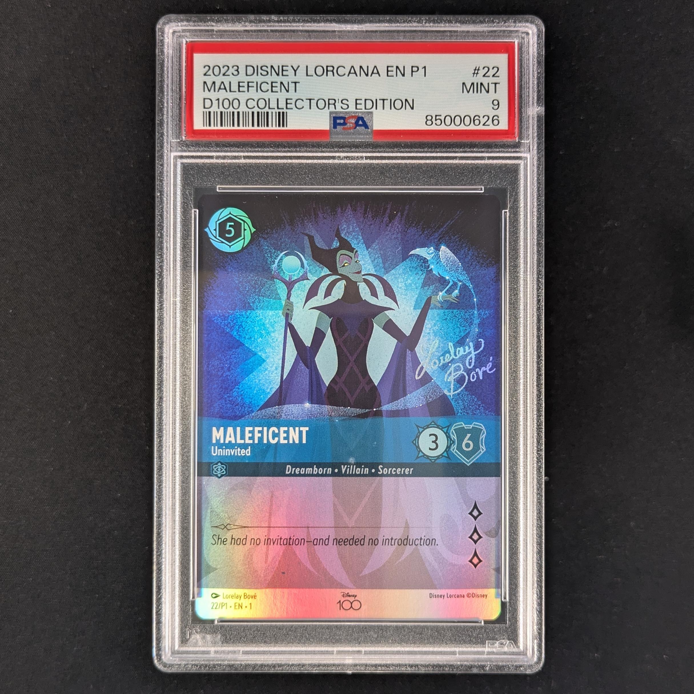 Lorcana Singles - Maleficent - Uninvited - Promos Year 1 - PSA 9 - 