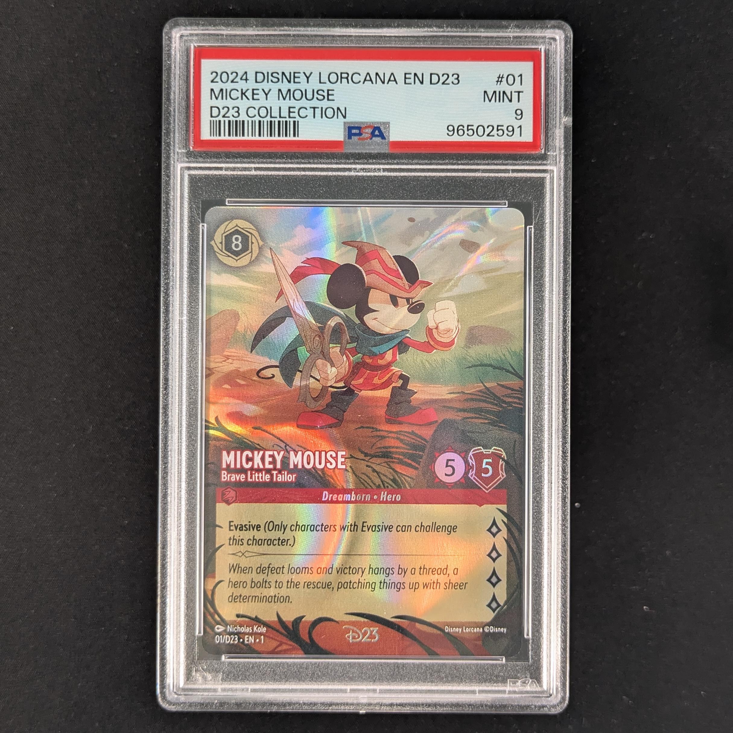 Lorcana Singles - Mickey Mouse - Brave Little Tailor - D23 Expo 2024 Collector's Set - PSA 9 - 