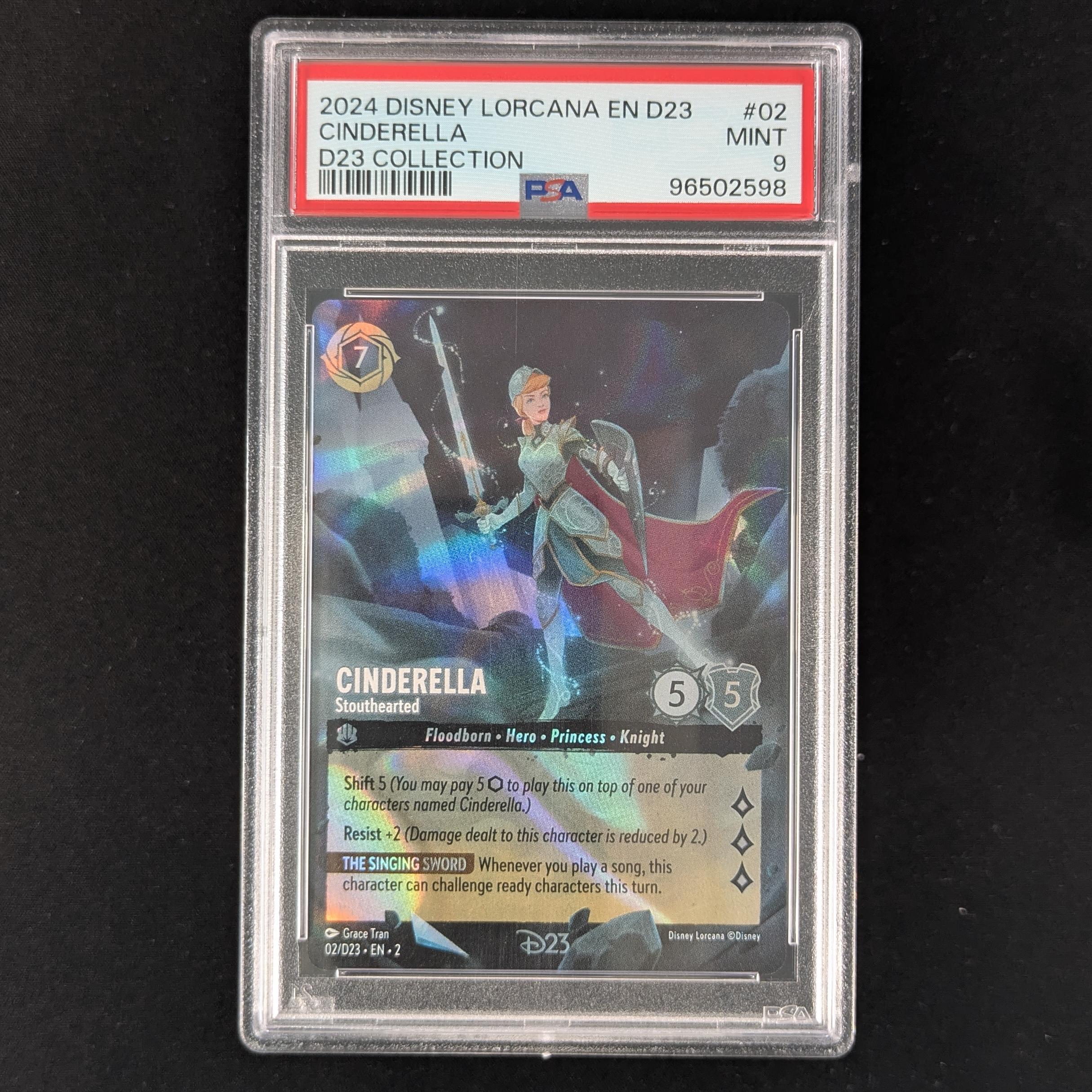 Lorcana Singles - Cinderella - Stouthearted - D23 Expo 2024 Collector's Set - PSA 9 - 