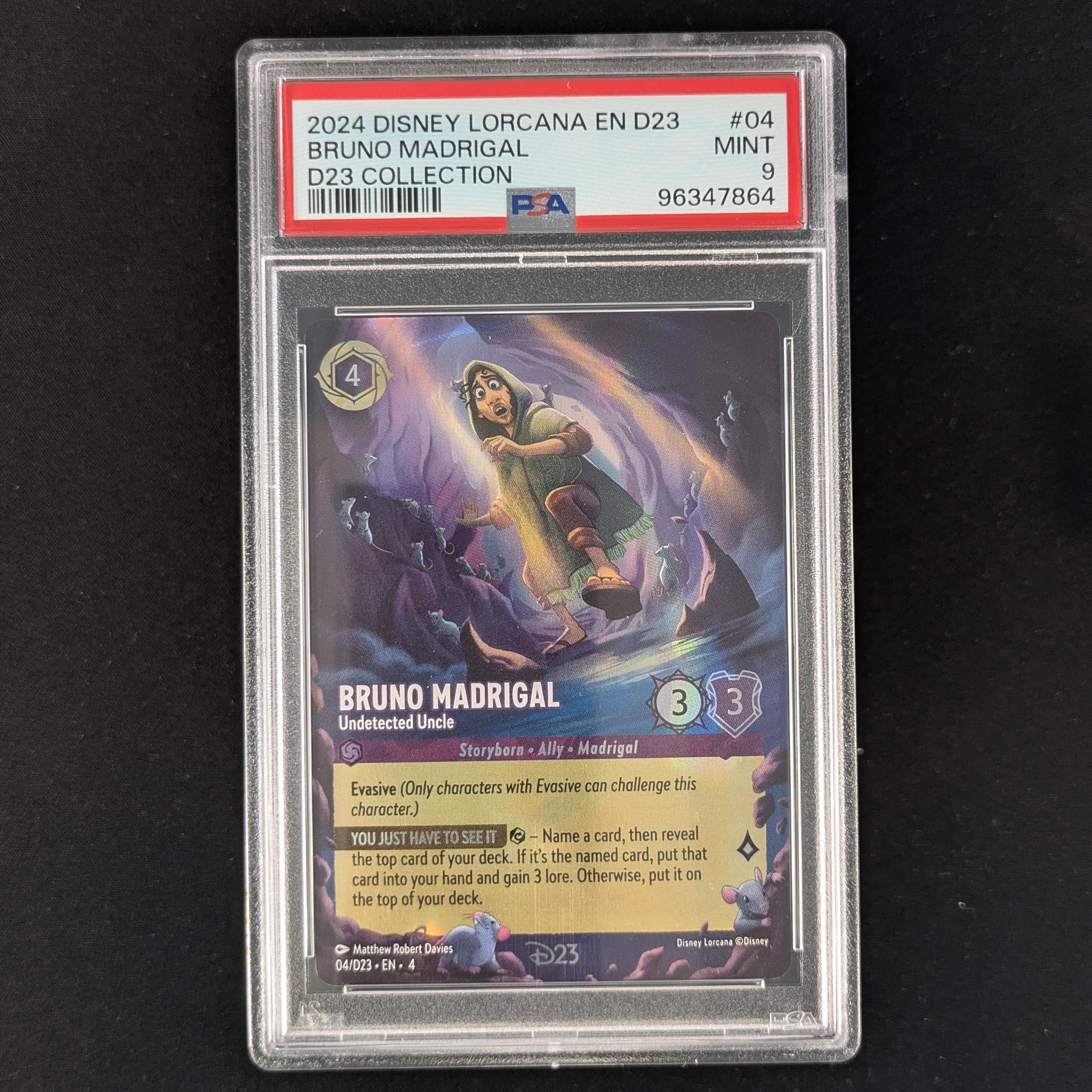 Lorcana Singles - Bruno Madrigal - Undetected Uncle - D23 Expo 2024 Collector's Set - PSA 9 - 