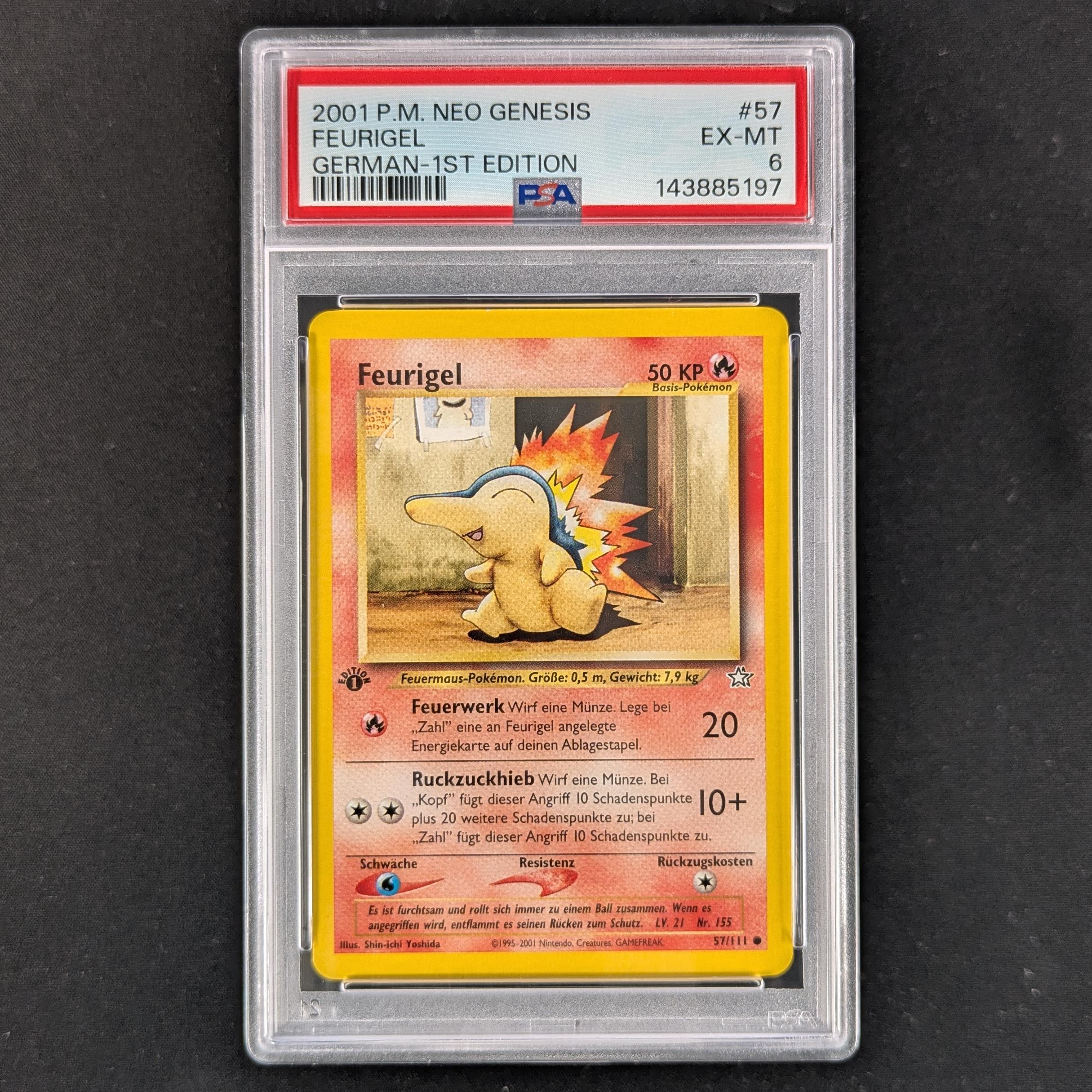PTCG Singles - Cyndaquil (NG 57) - Neo Genesis - PSA 6 - 