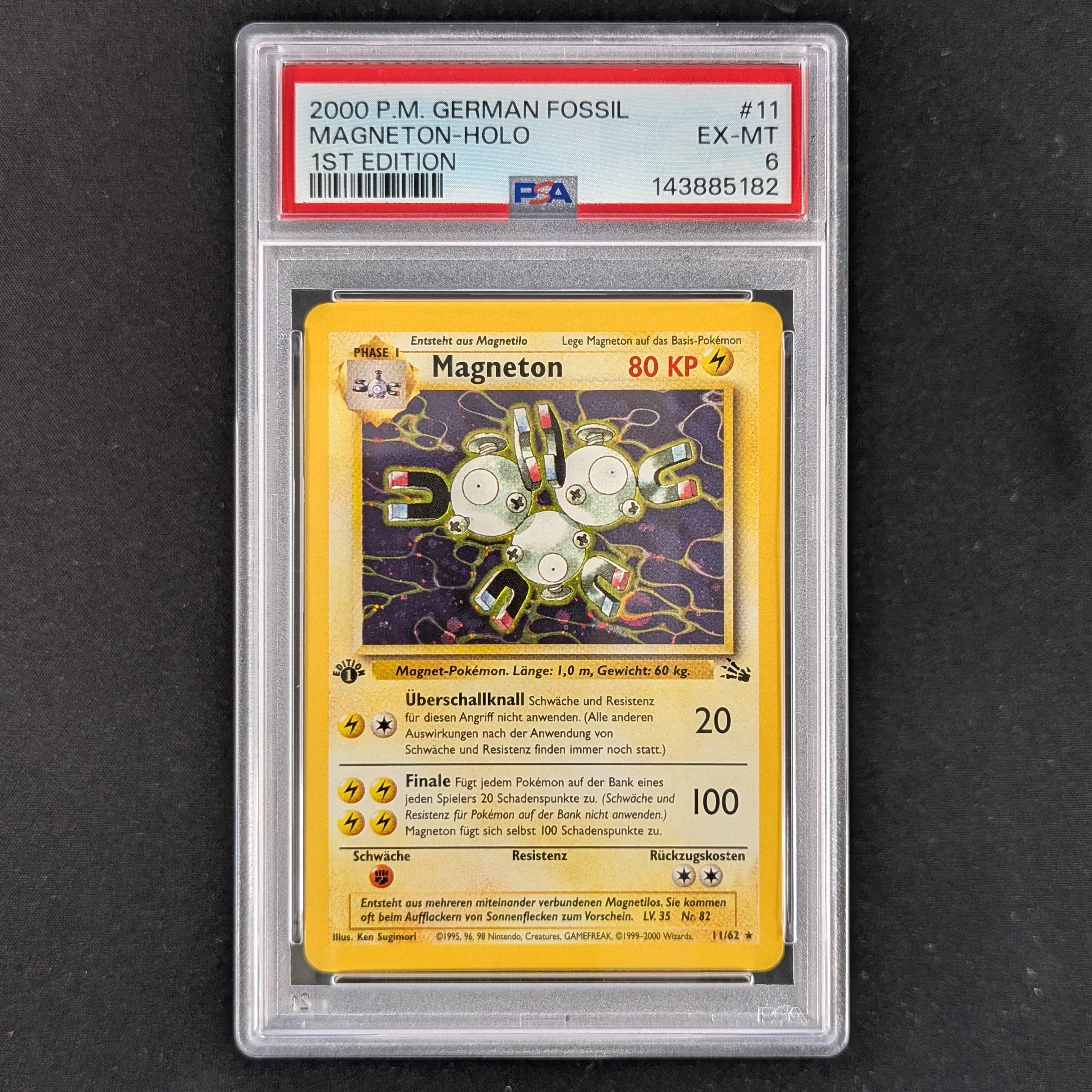 PTCG Singles - Magneton (FO 11) - Fossil - PSA 6 - First - 
