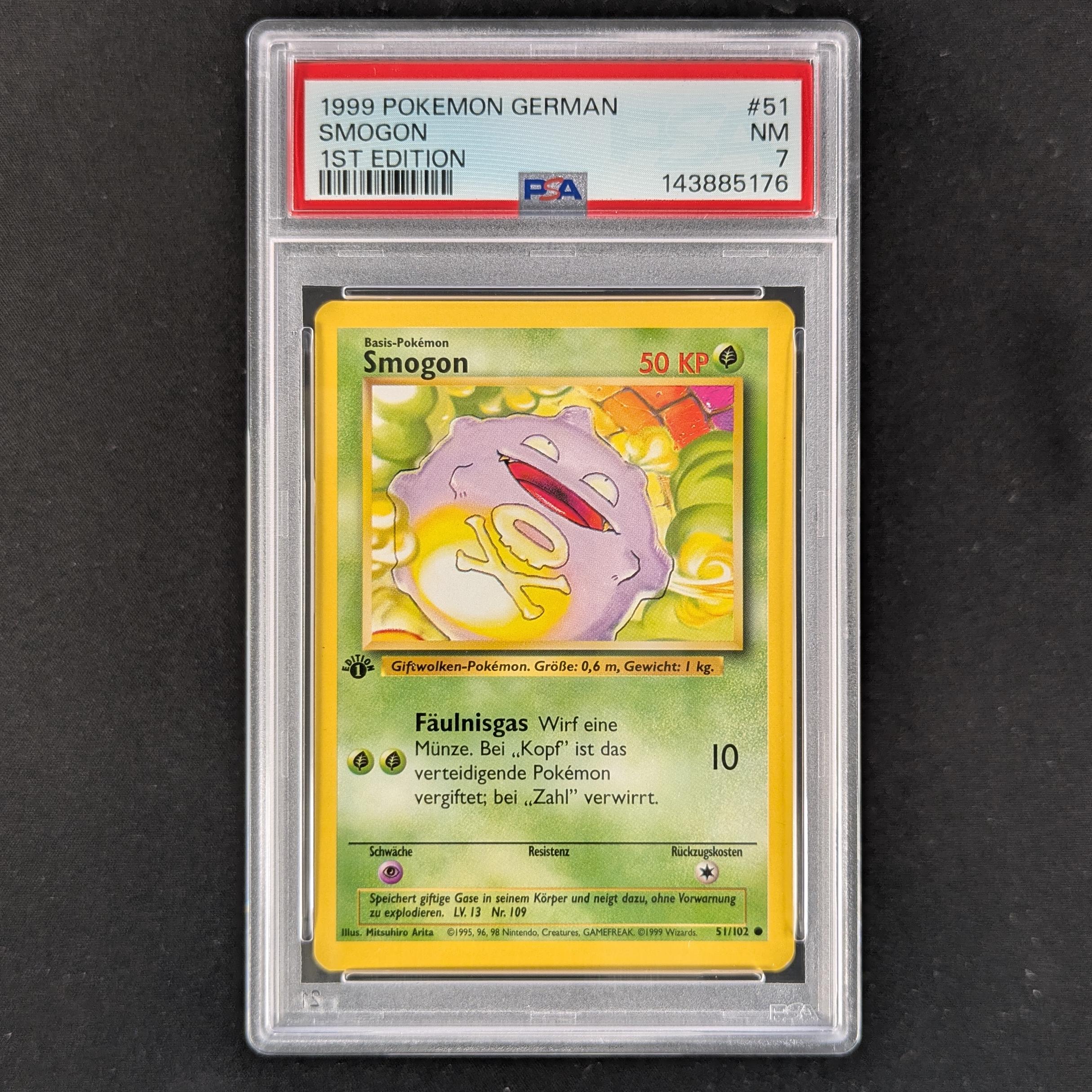 PTCG Singles - Koffing (BS 51) - Base Set - PSA 7 - First - 