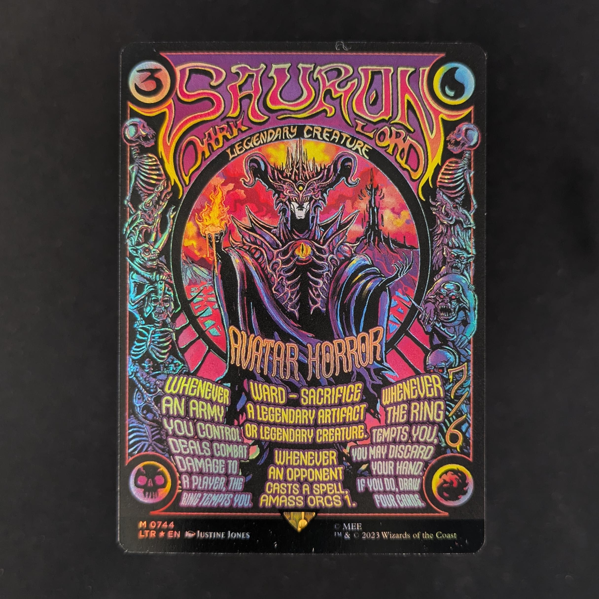 MTG Singles - [FOIL] Sauron, the Dark Lord - The Lord of the Rings: Tales of Middle-earth Holiday Release - NM - 