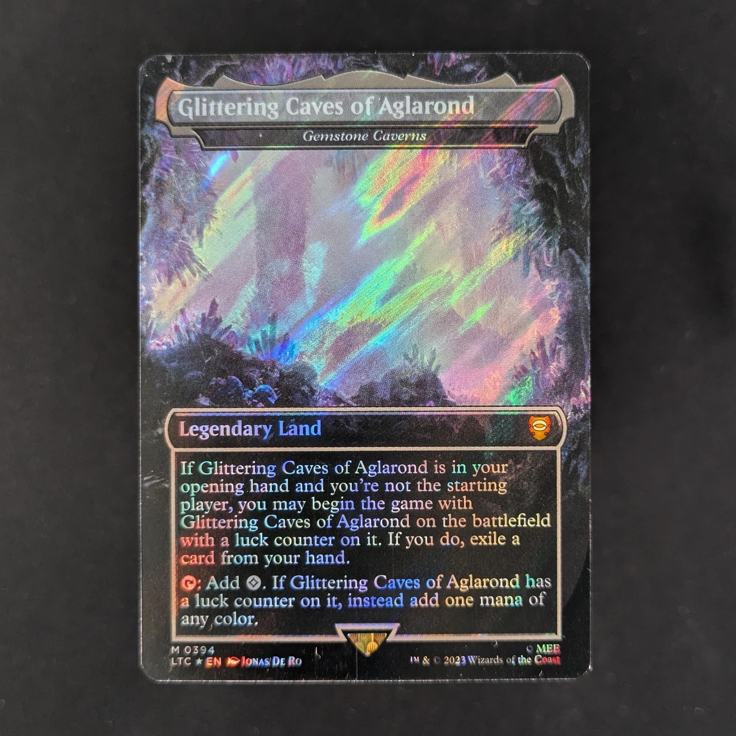 MTG Singles - [FOIL] Gemstone Caverns - Commander: The Lord of the Rings: Tales of Middle-earth: Extras - NM - 