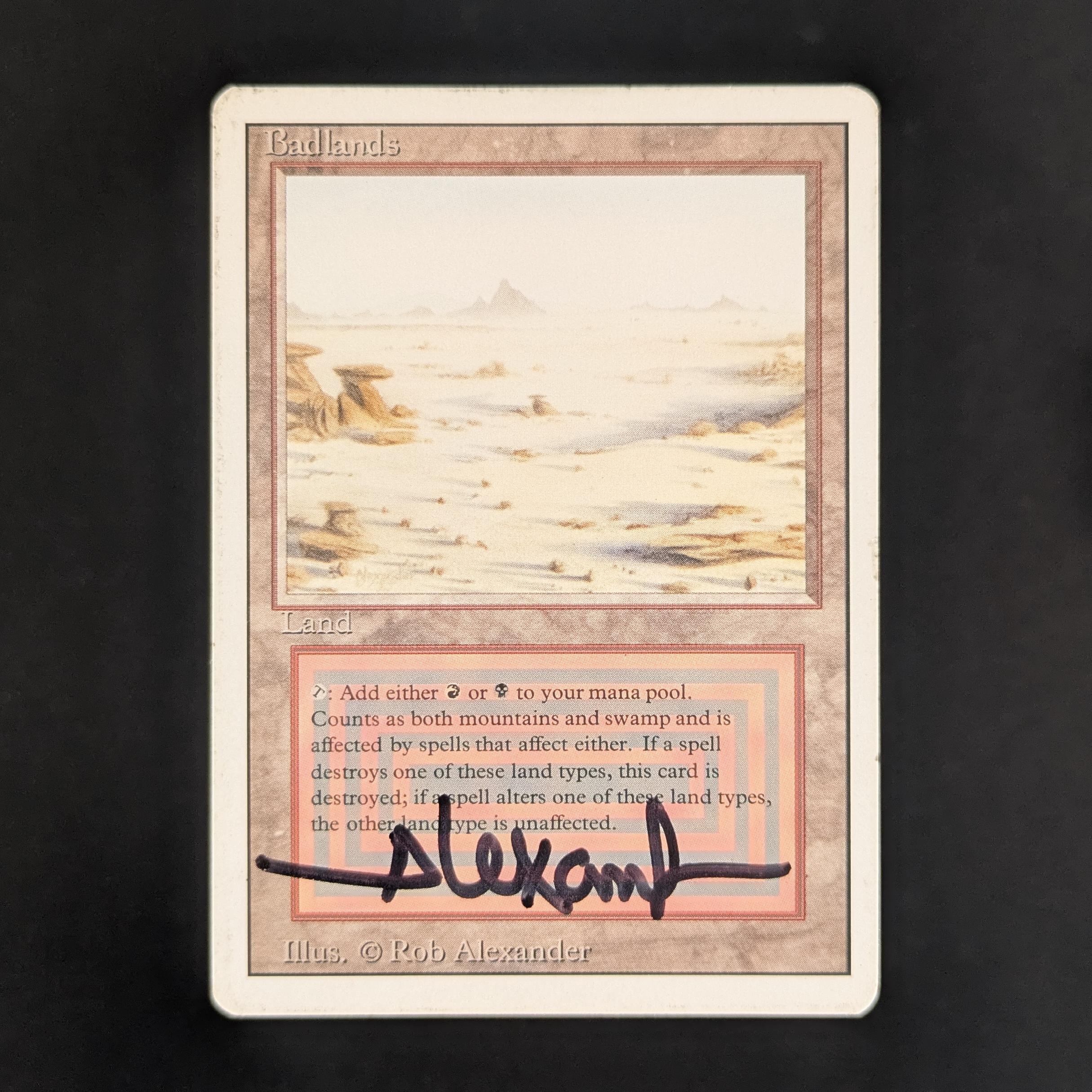 MTG Singles - Badlands - Revised - LP - SIGNED - 33224