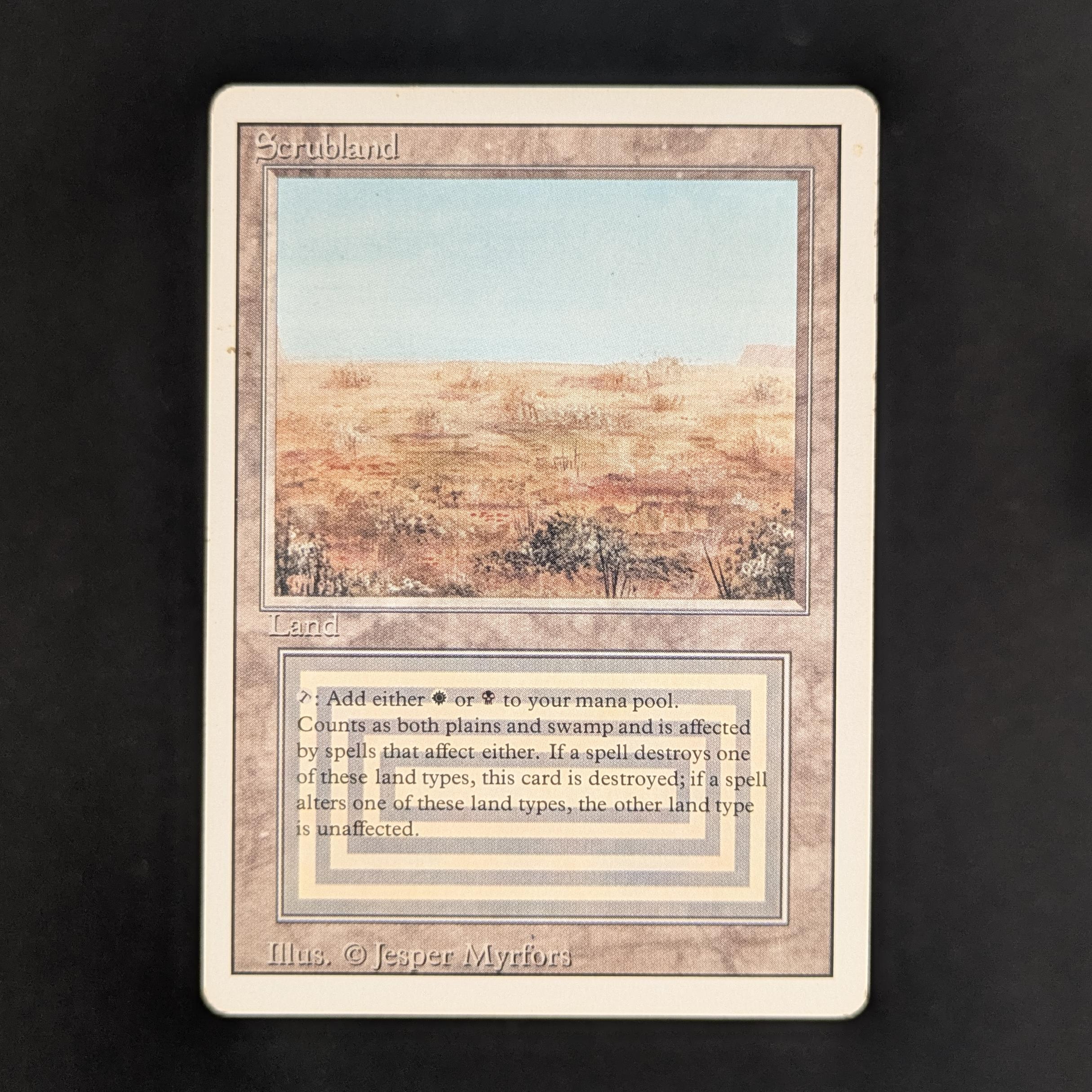 MTG Singles - Scrubland - Revised - LP - 33237