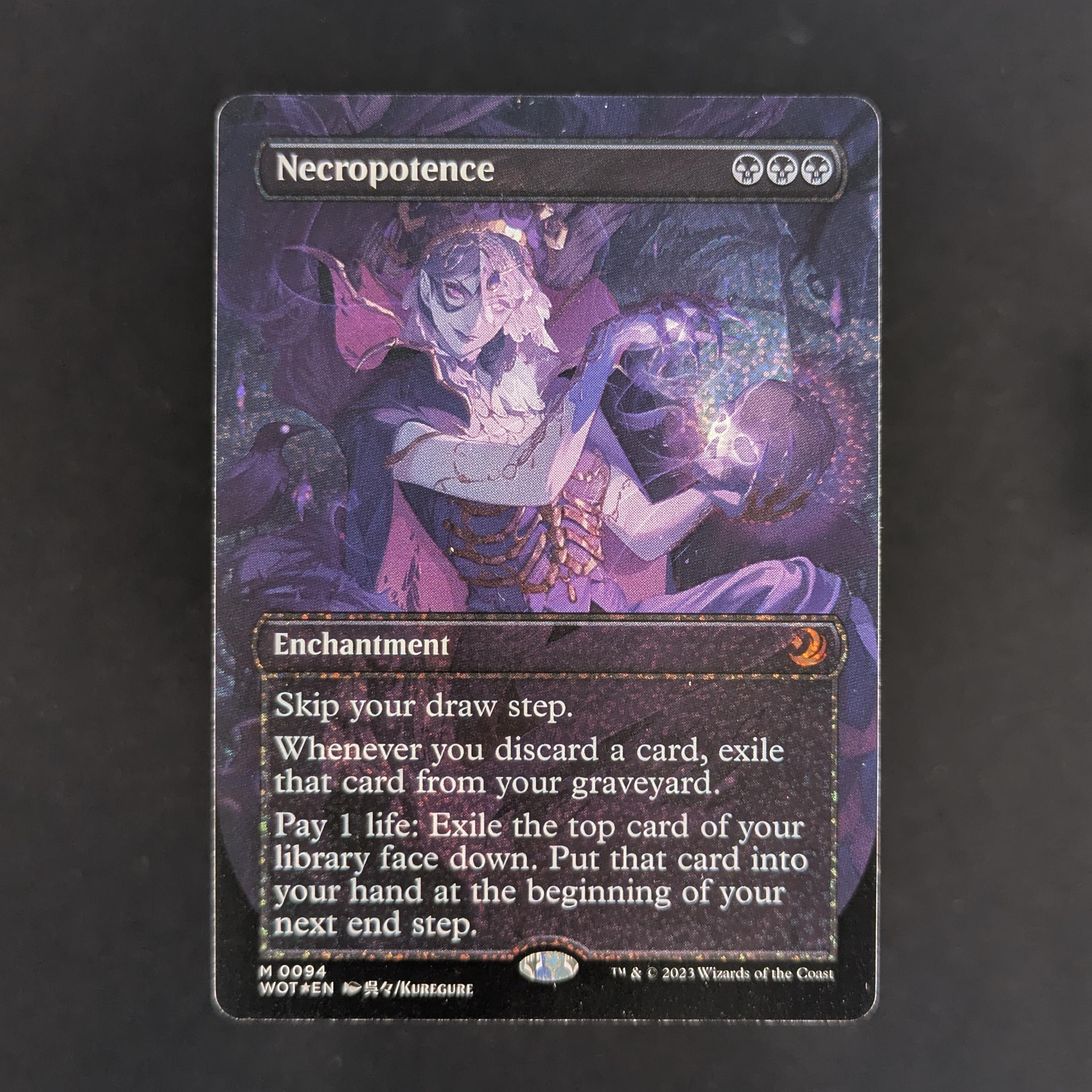 [FOIL] Necropotence (Confetti Foil) - Enchanting Tales - NM