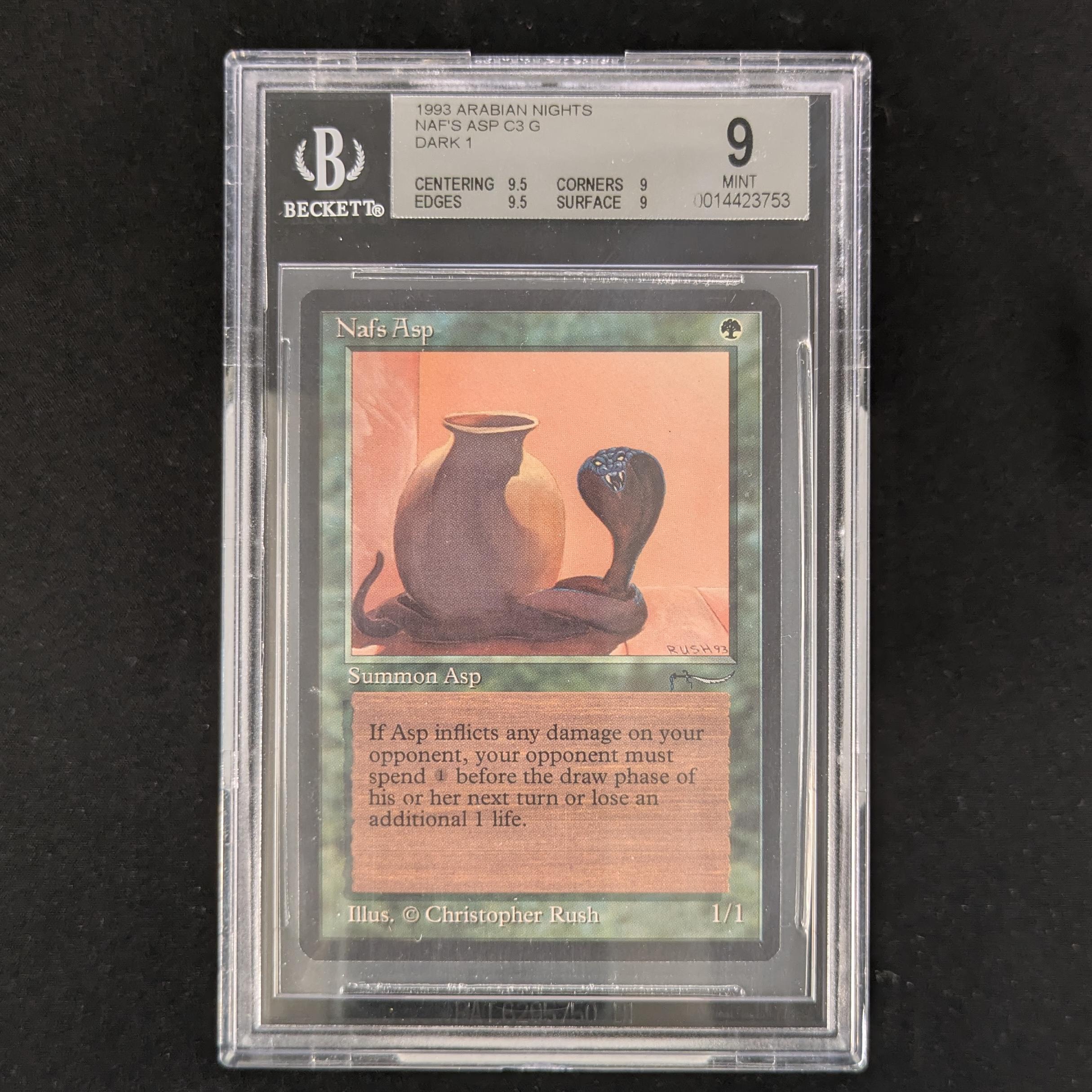MTG Singles - Nafs Asp - Arabian Nights - BGS 9 - Dark - 