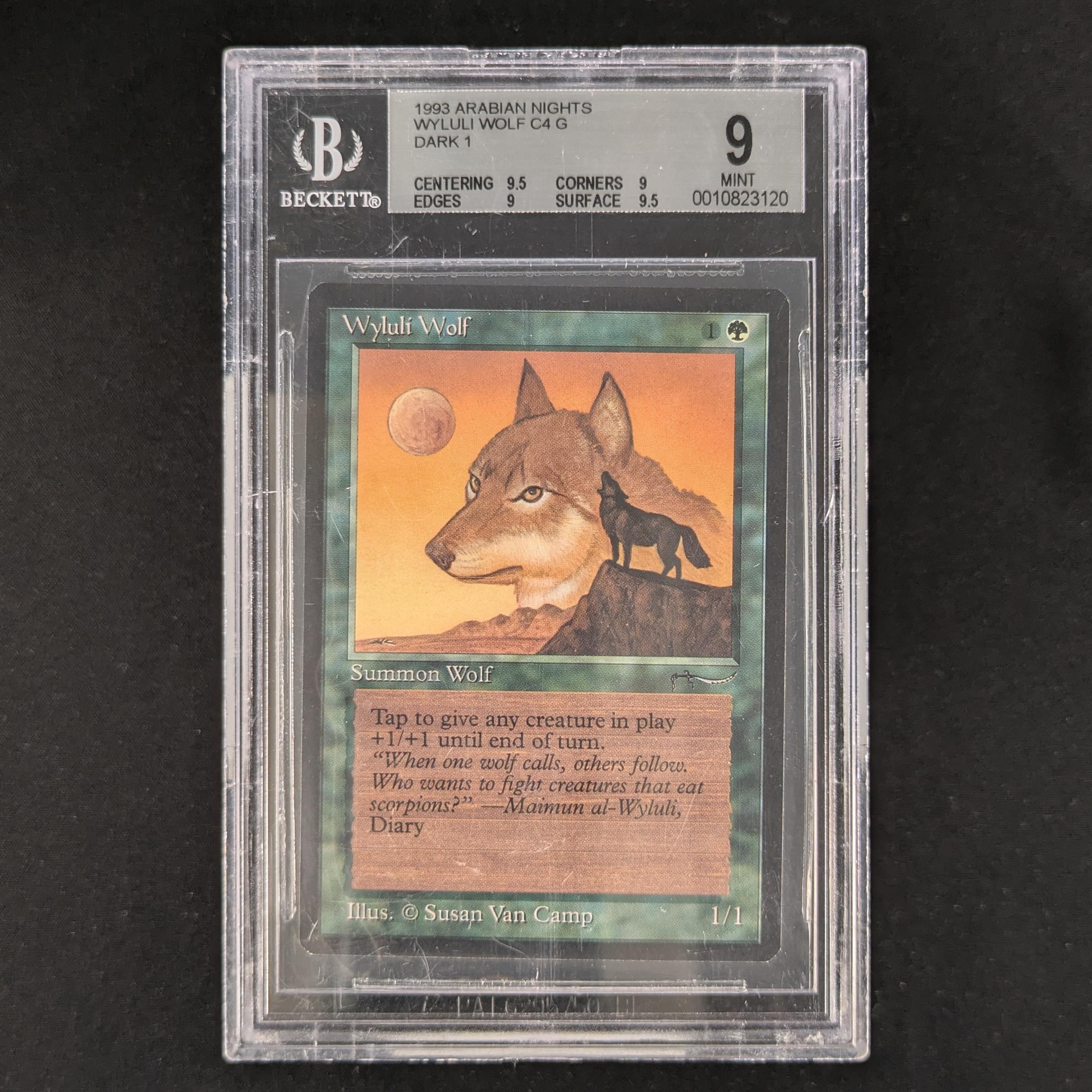 MTG Singles - Wyluli Wolf - Arabian Nights - BGS 9 - Dark - 