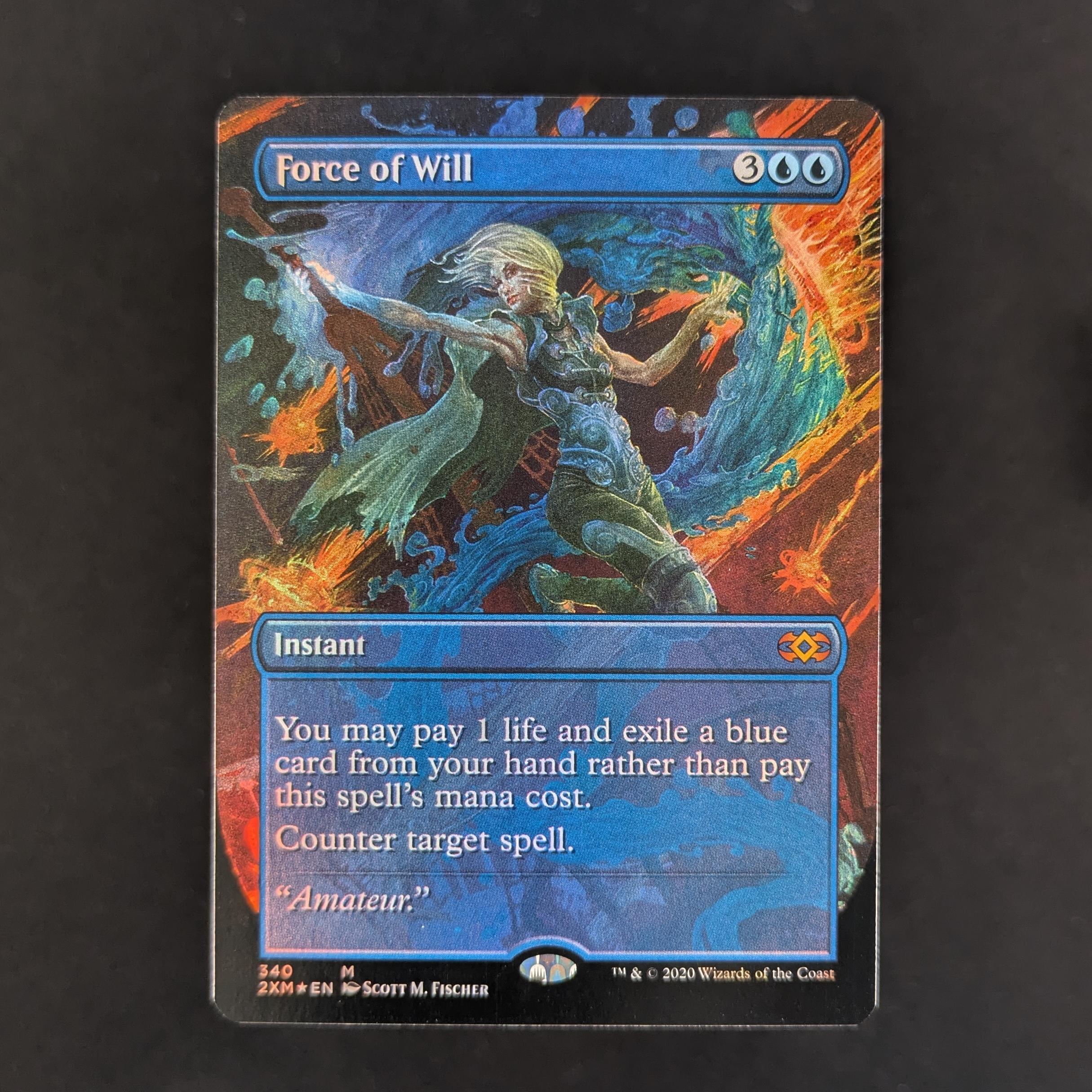MTG Singles - [FOIL] Force of Will (Borderless) - Double Masters: Extras - NM - 