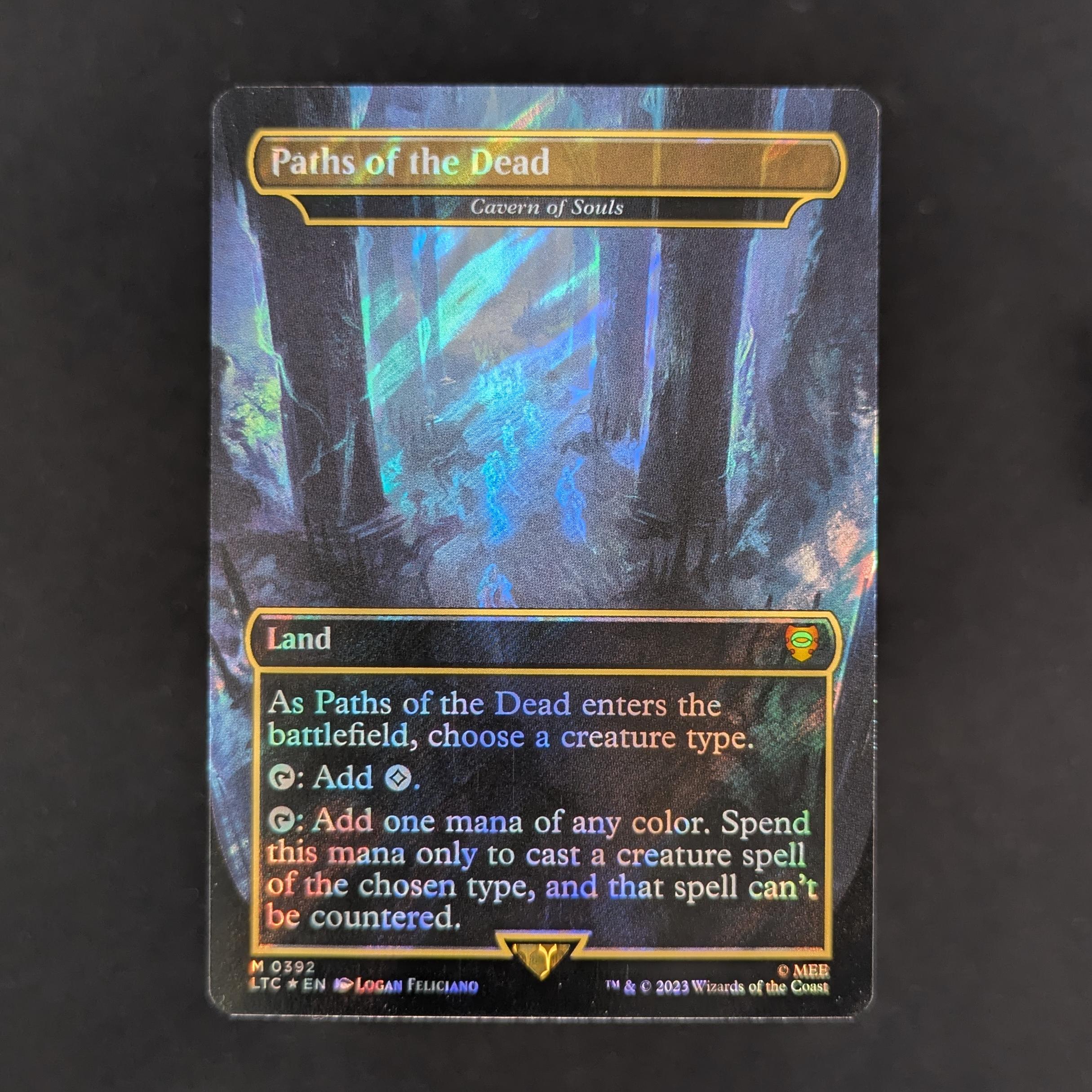 MTG Singles - [FOIL] Cavern of Souls (Surge Foil) - Commander: The Lord of the Rings: Tales of Middle-earth: Extras - NM - 