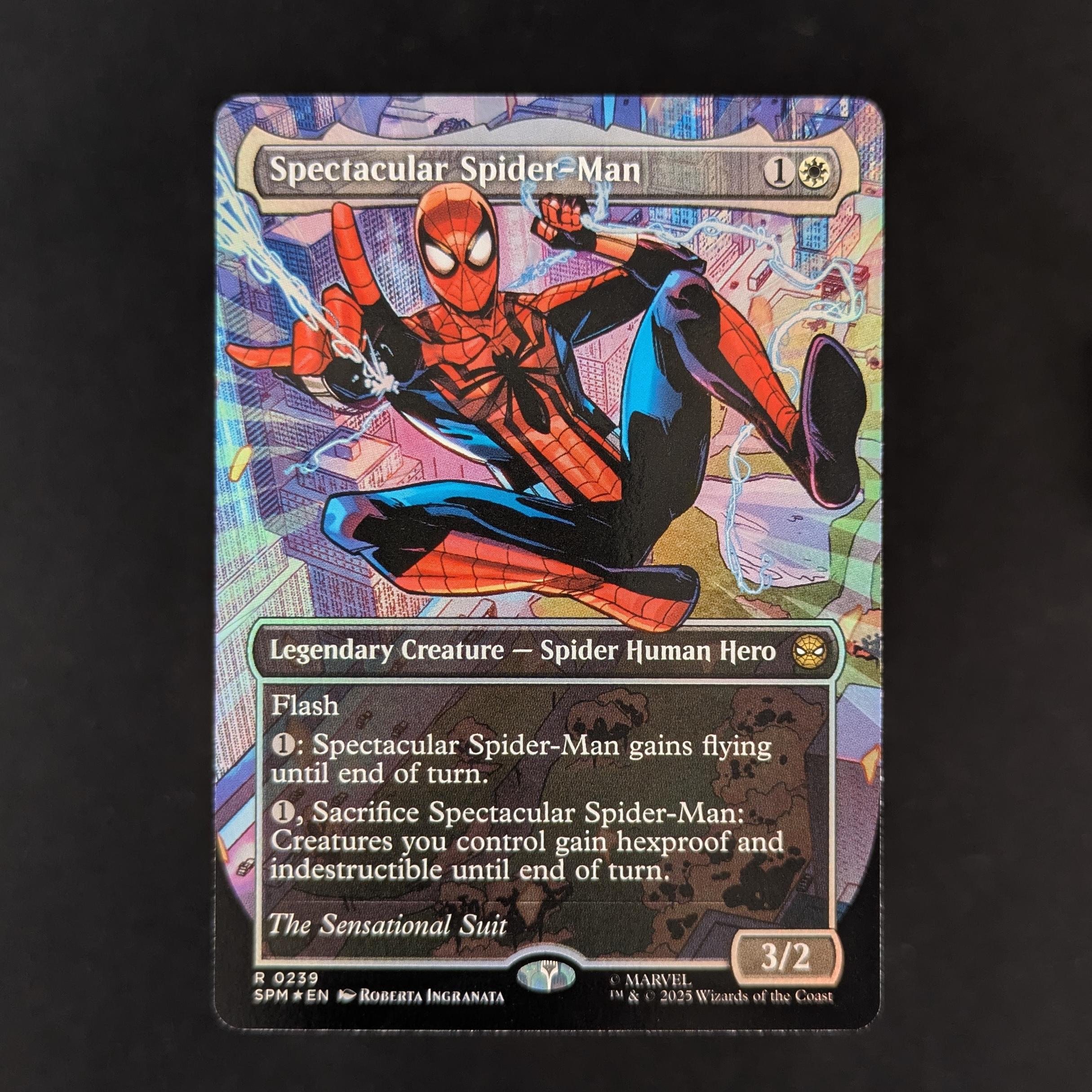 [FOIL] Spectacular Spider-Man (0239) (Borderless) (Textured Foil) - Marvel's Spider-Man: Extras - English - NM