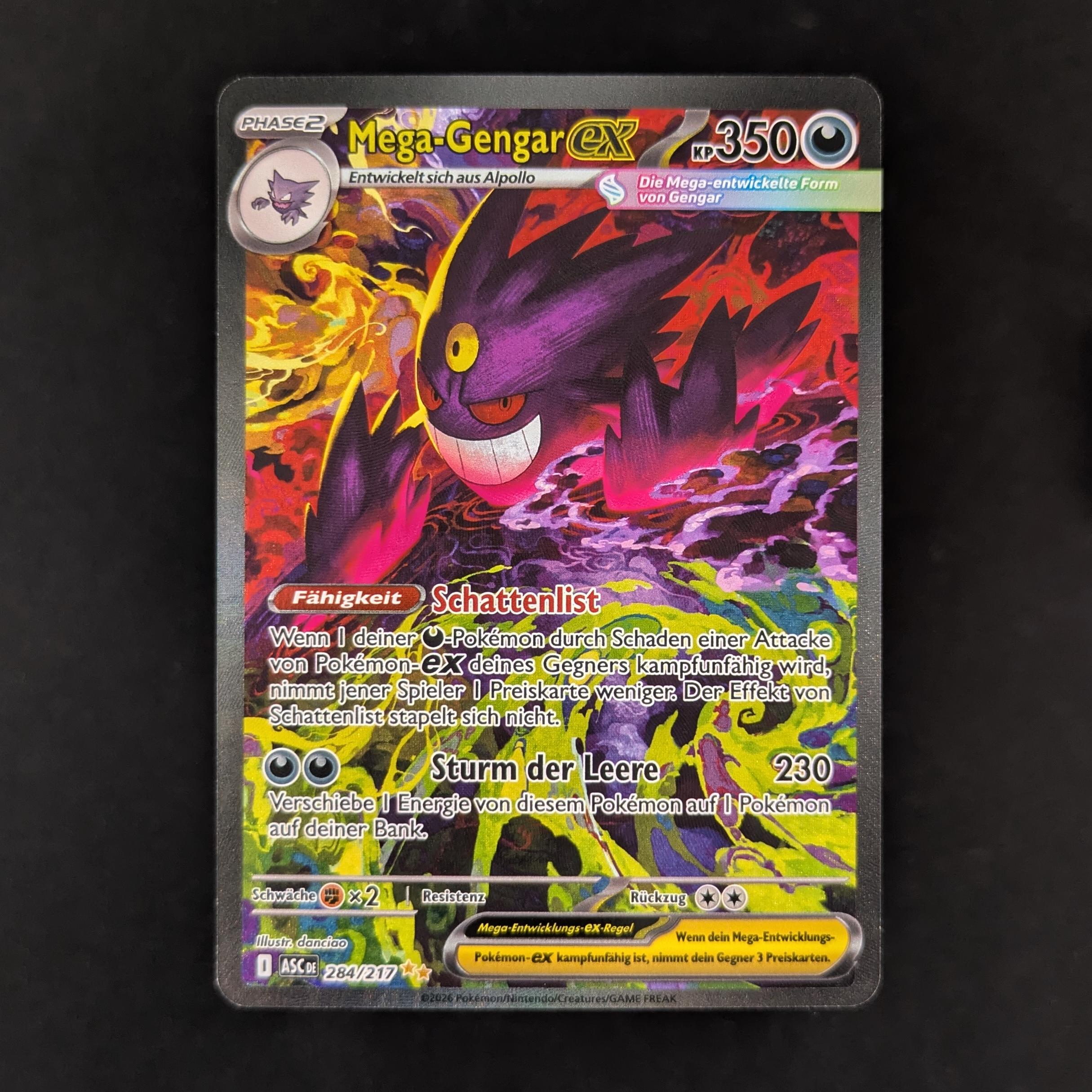 Mega Gengar ex (ASC 284) - Ascended Heroes - German - NM