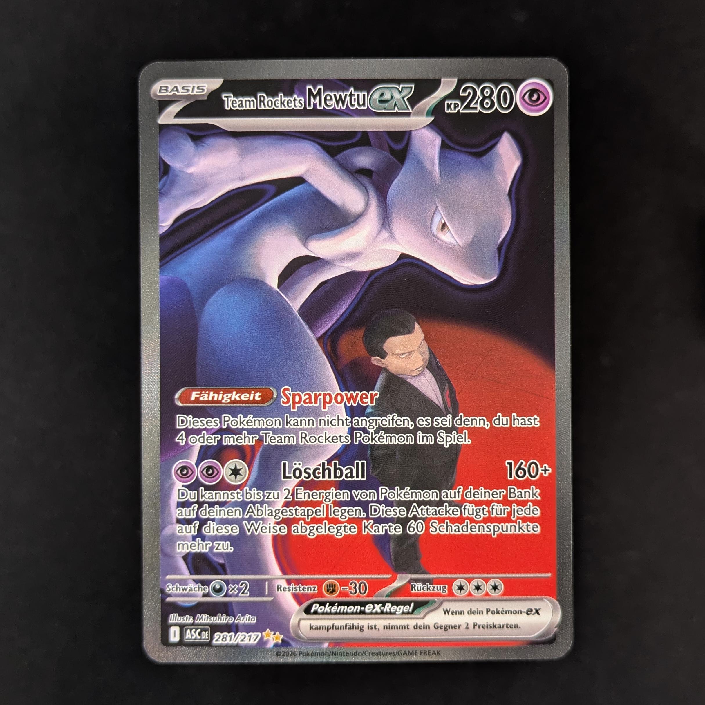 Team Rocket's Mewtwo ex (ASC 281) - Ascended Heroes - German - NM