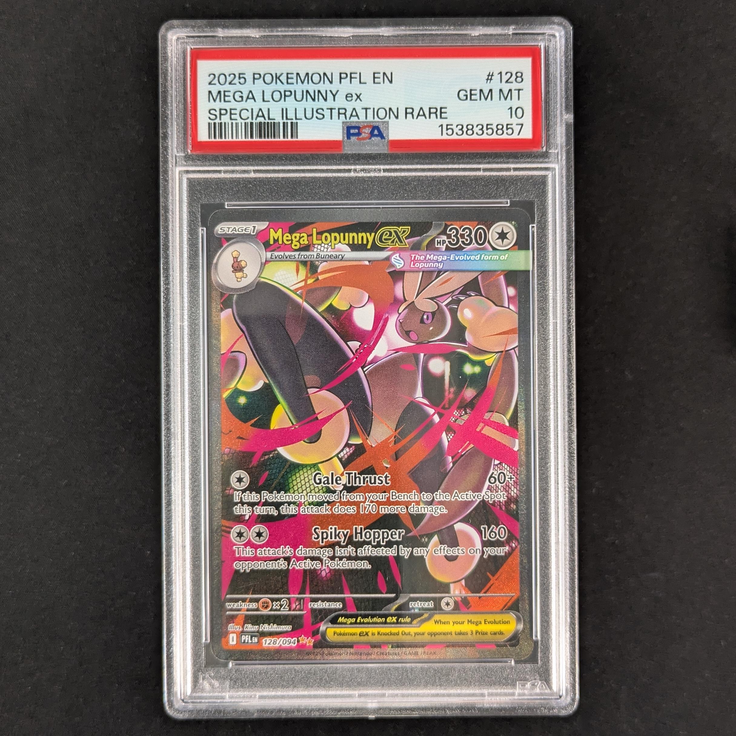 Mega Lopunny ex (PFL 128) - Phantasmal Flames - English - PSA 10