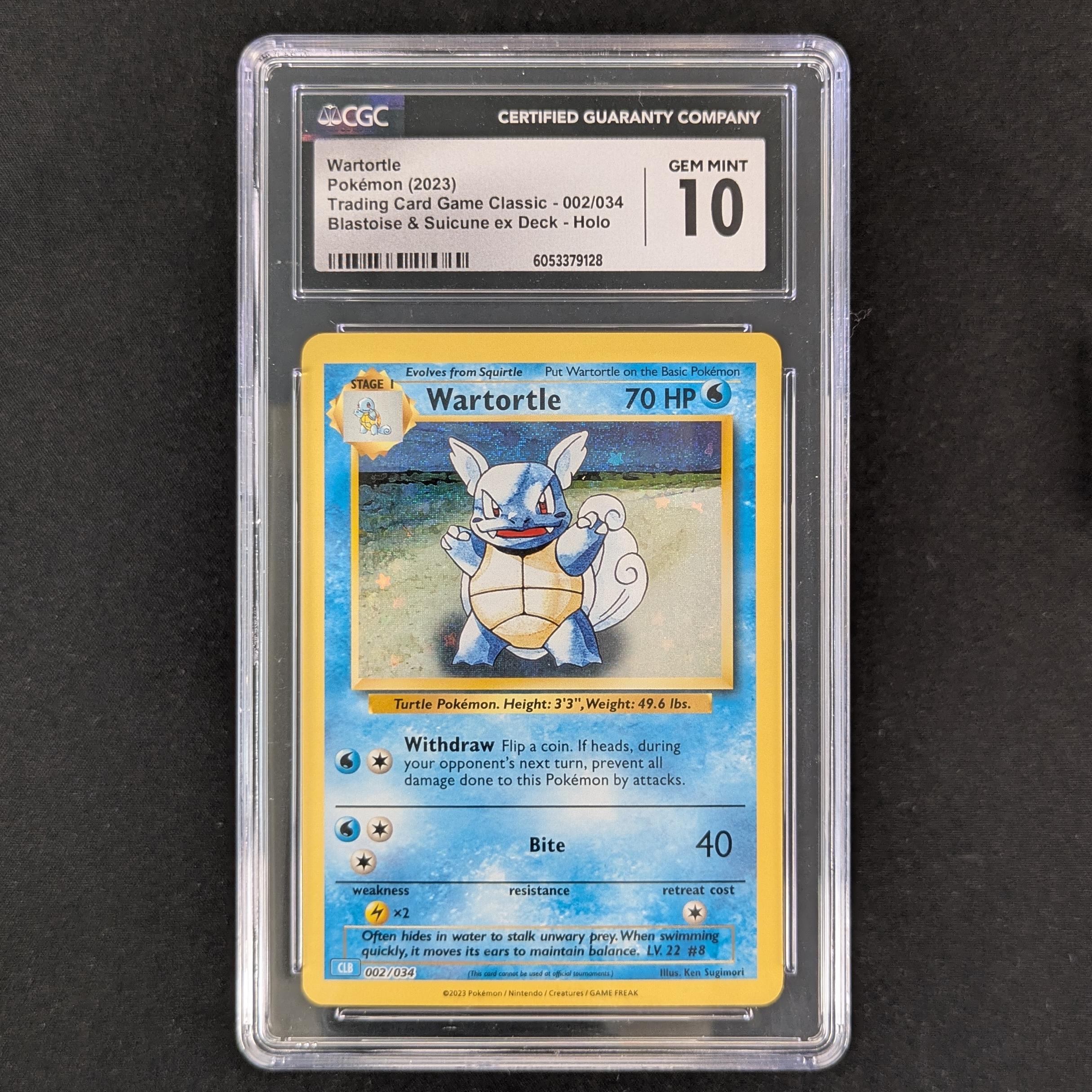 Wartortle (CLB 2) - Pokémon Trading Card Game Classic: Blastoise & Suicune ex Deck  - English - CGC 10