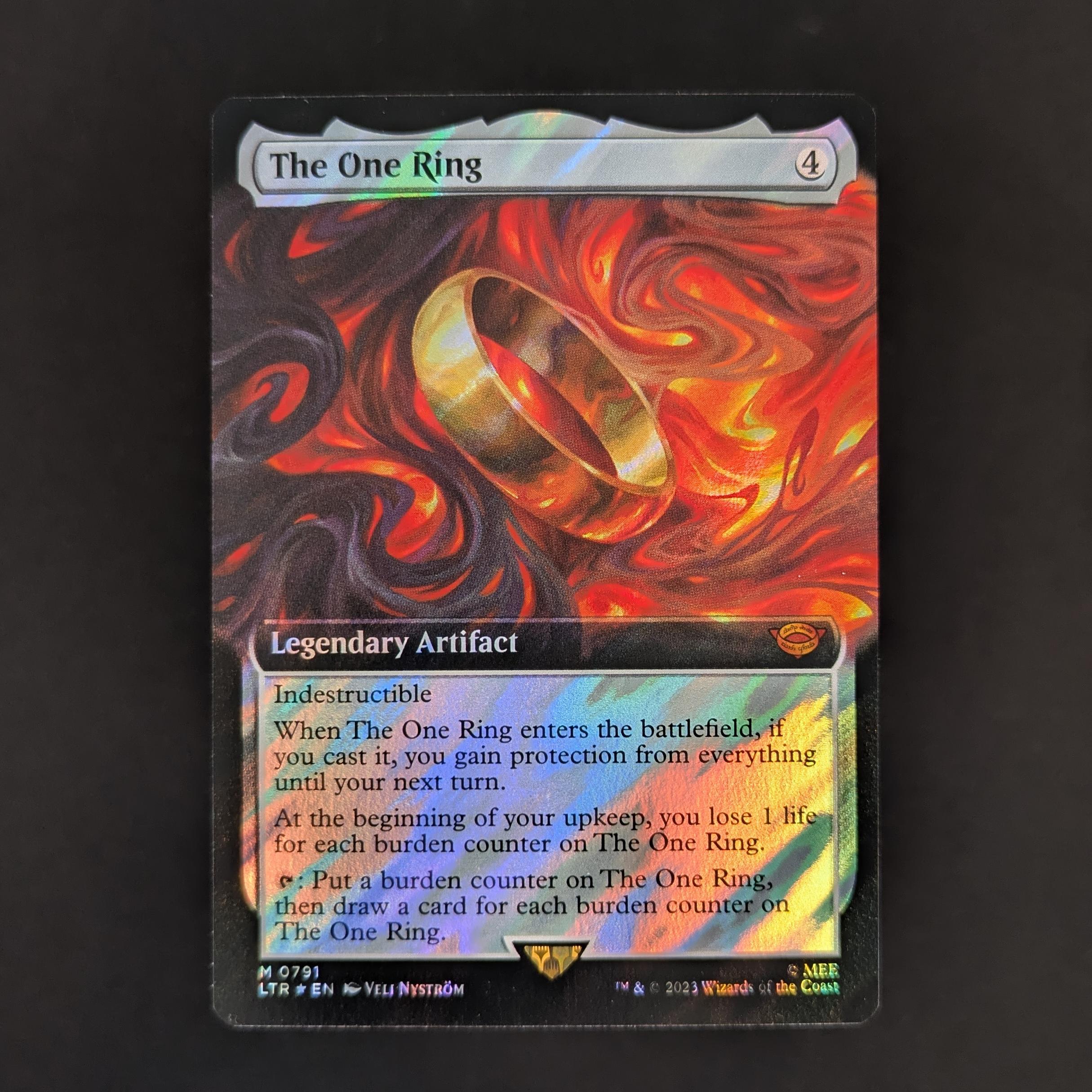 [FOIL] The One Ring (Extended Art) (Surge Foil) - The Lord of the Rings: Tales of Middle-earth Holiday Release - English - NM