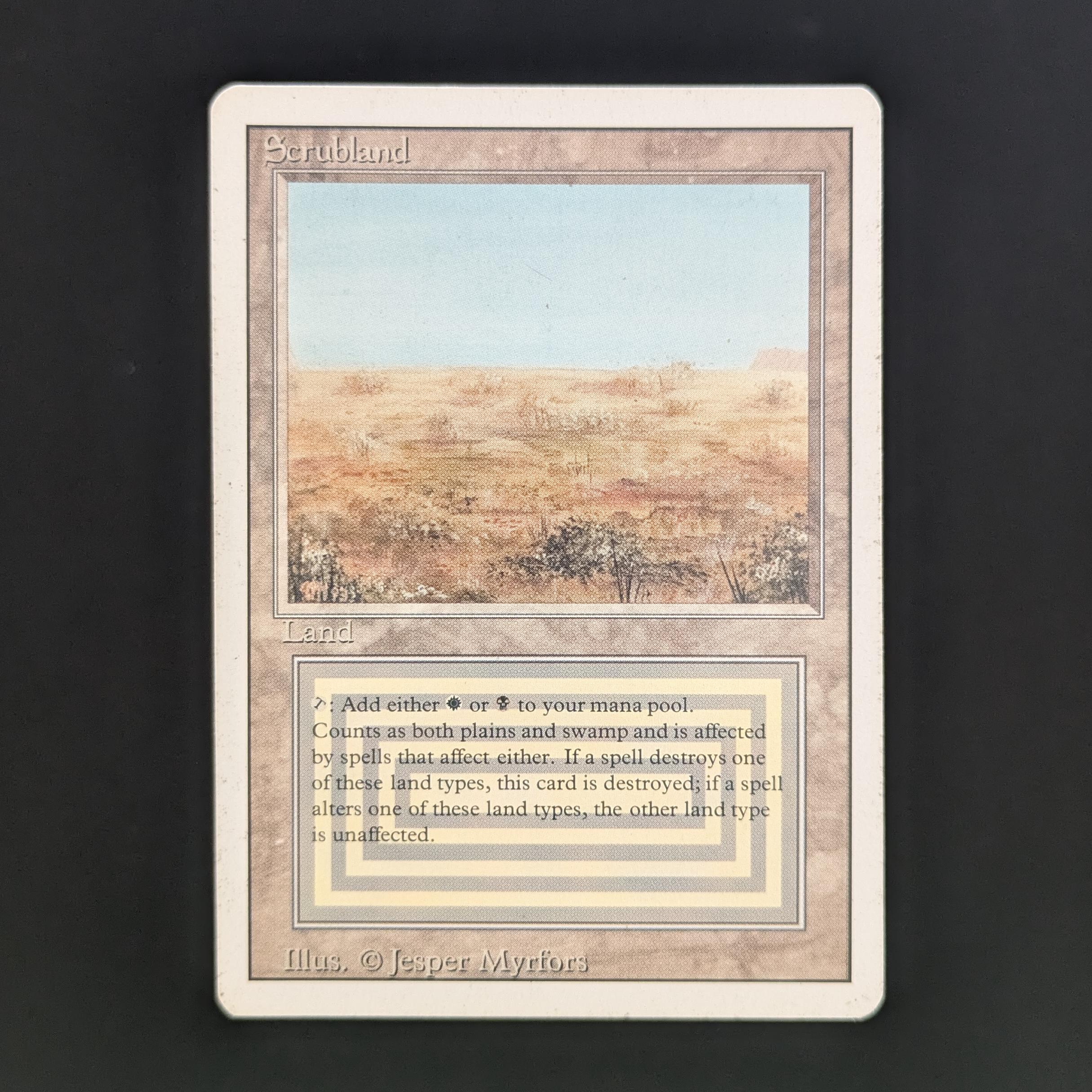 MTG Singles - Scrubland - Revised - LP - 33867