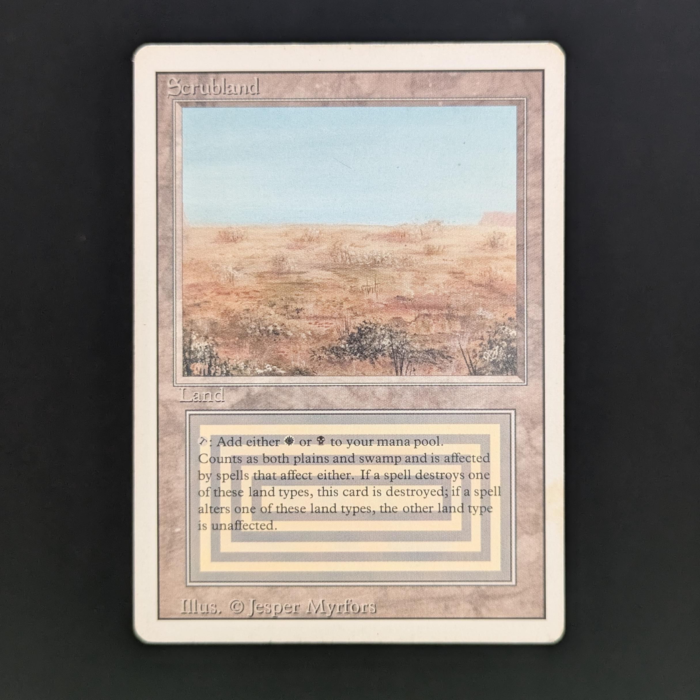 MTG Singles - Scrubland - Revised - LP - 34085