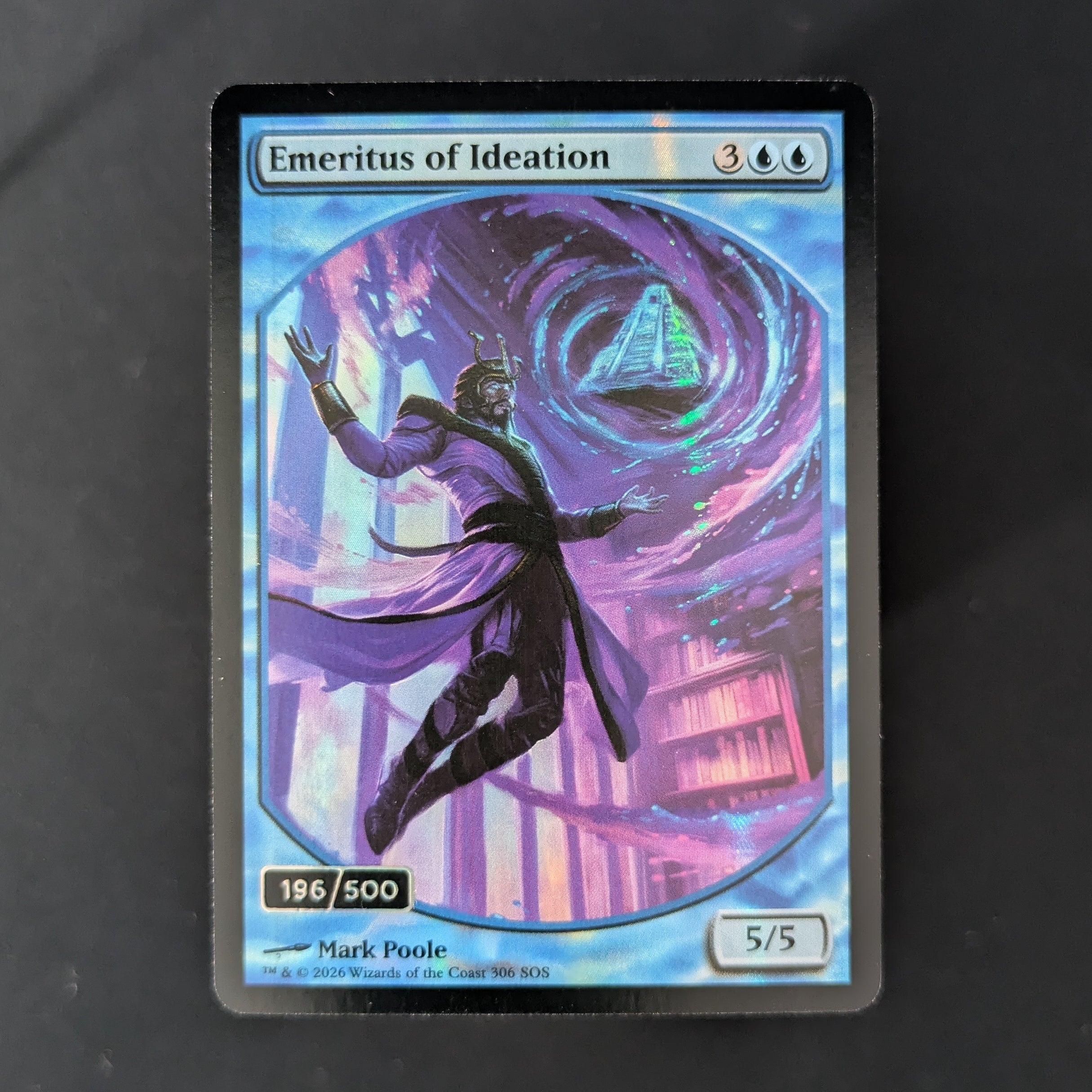 [FOIL] Emeritus of Ideation (Retro Frame) (Serial Numbered) (Double Rainbow Foil) - Secrets of Strixhaven: Extras - English - NM - 196/500