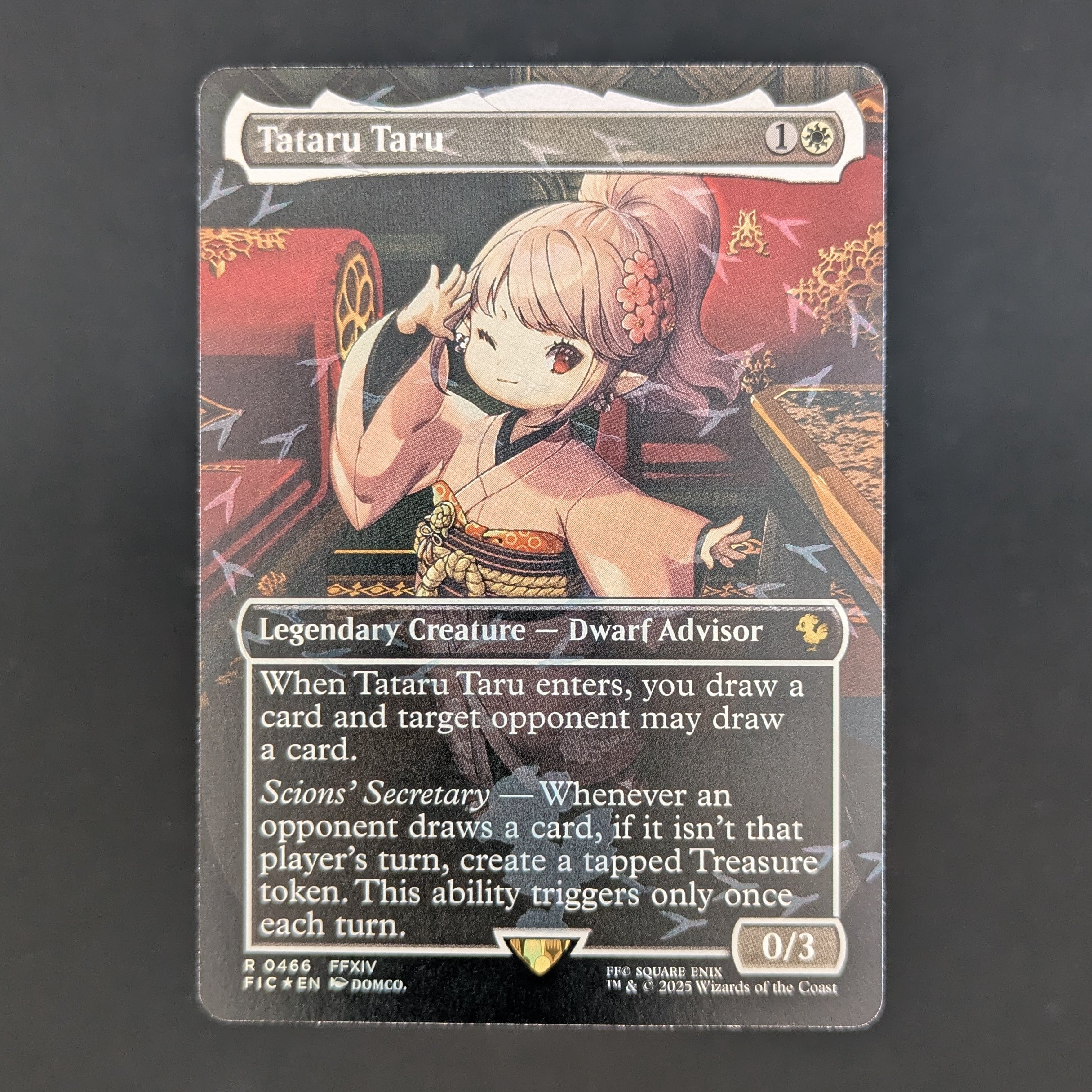 [FOIL] Tataru Taru (Borderless) (Chocobo Track Foil) - FINAL FANTASY Holiday Release - English - NM